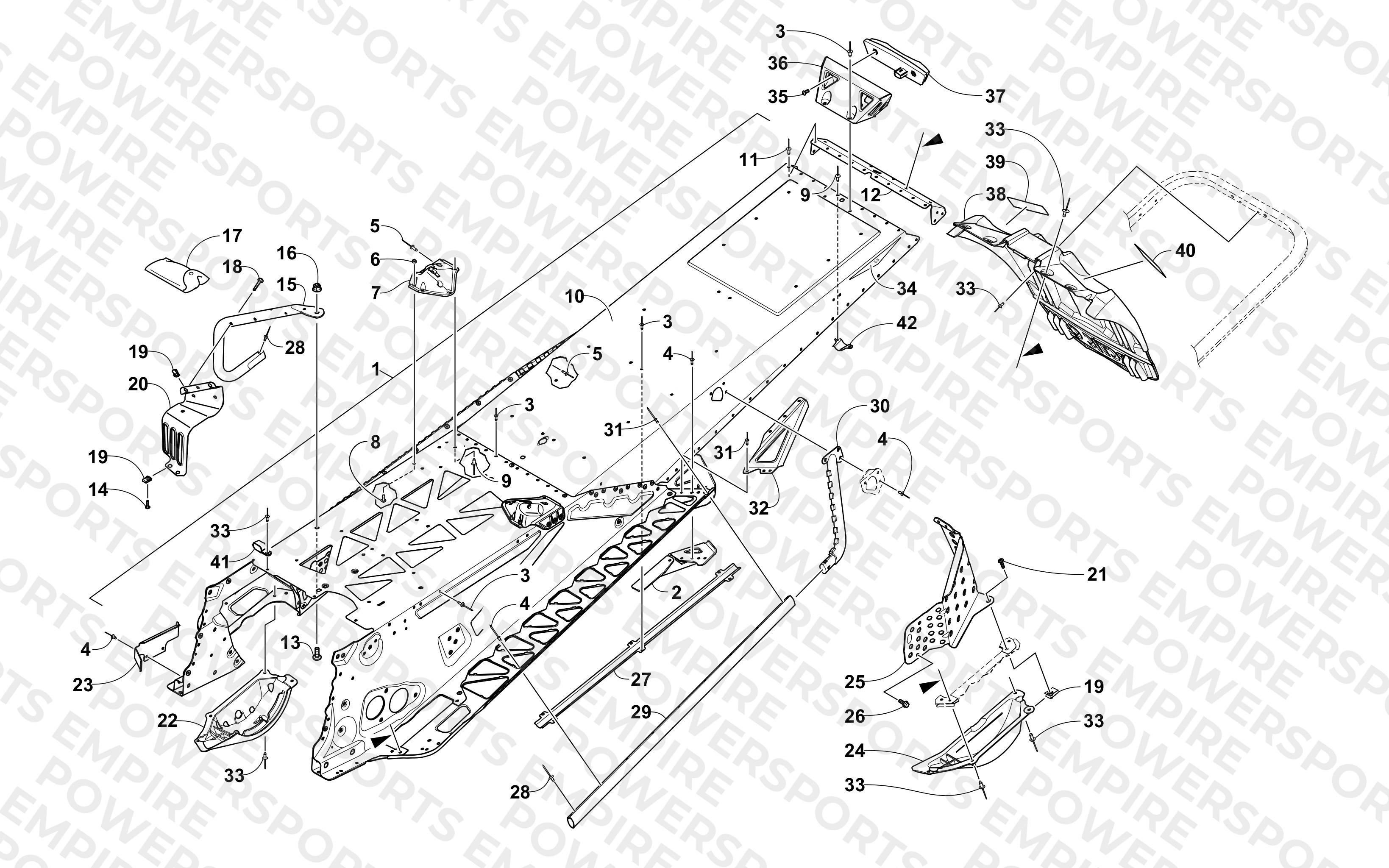 TUNNEL AND SNOWFLAP ASSEMBLY