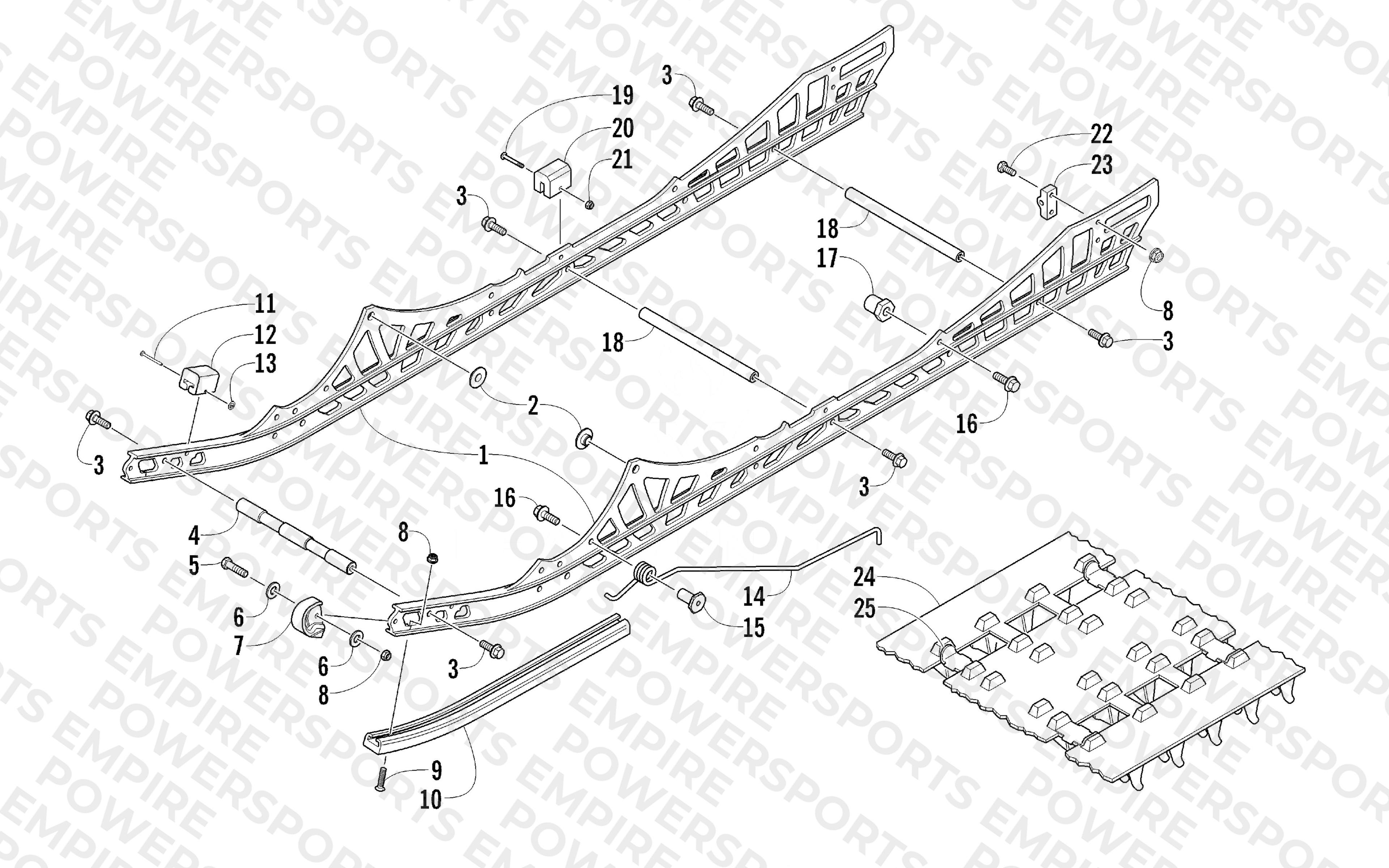 SLIDE RAIL AND TRACK ASSEMBLY