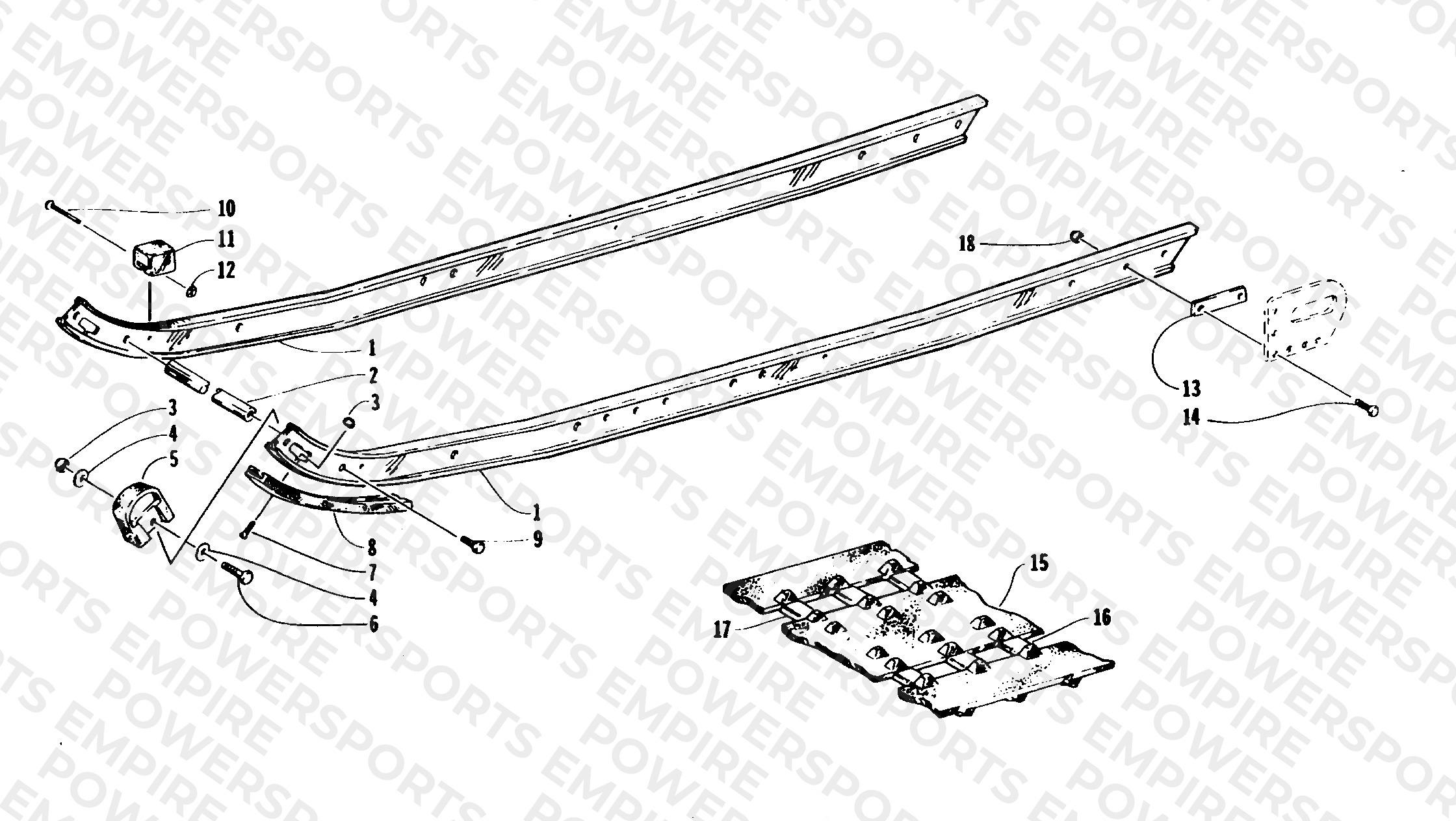 SLIDE RAIL AND TRACK ASSEMBLY