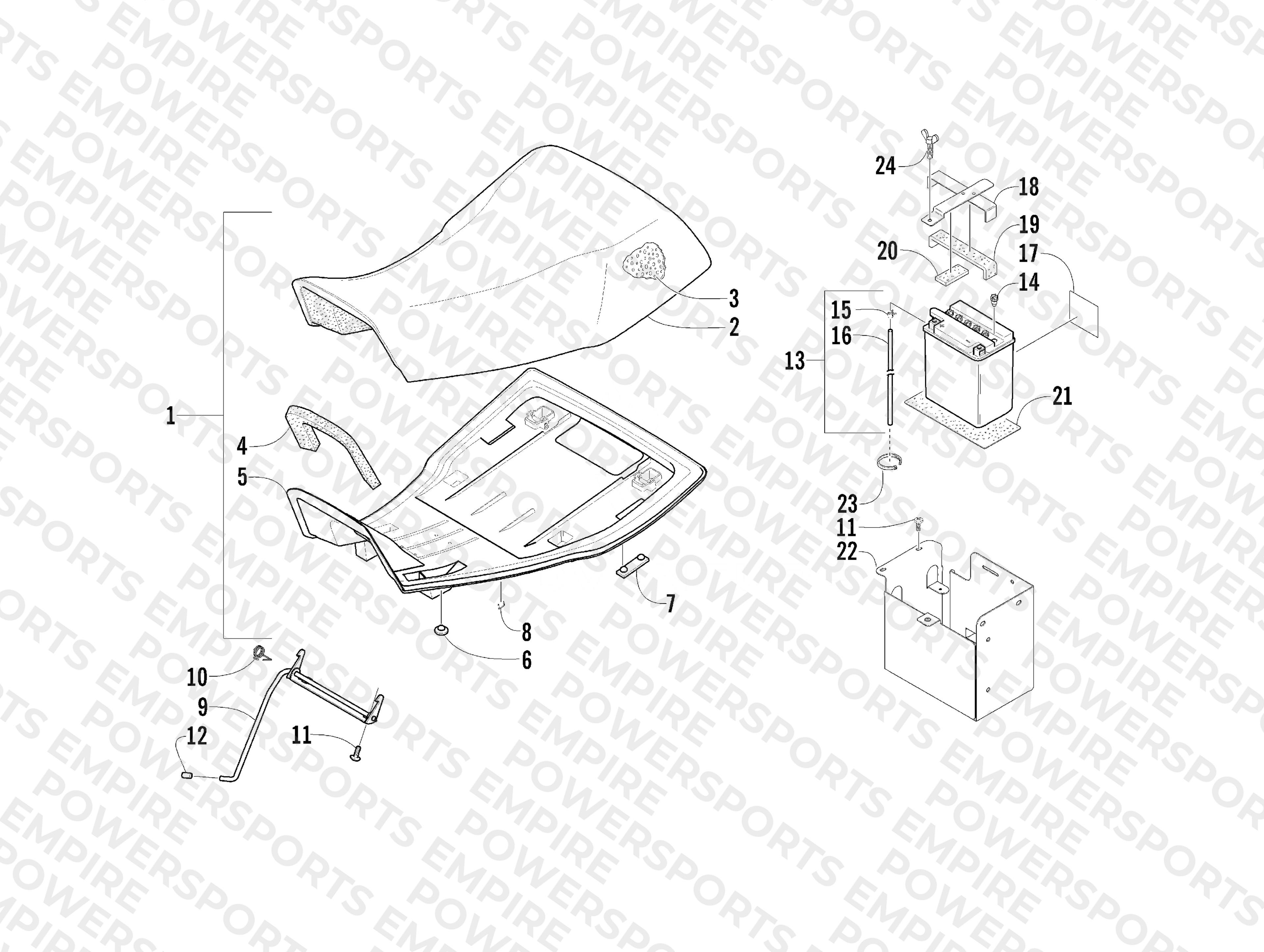 SEAT AND BATTERY ASSEMBLIES