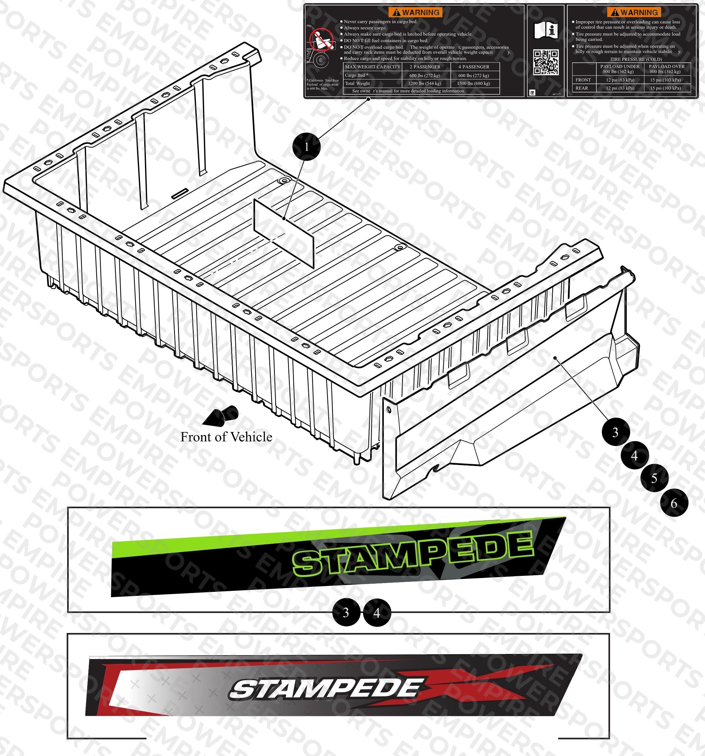 BED CAPACITY LABEL