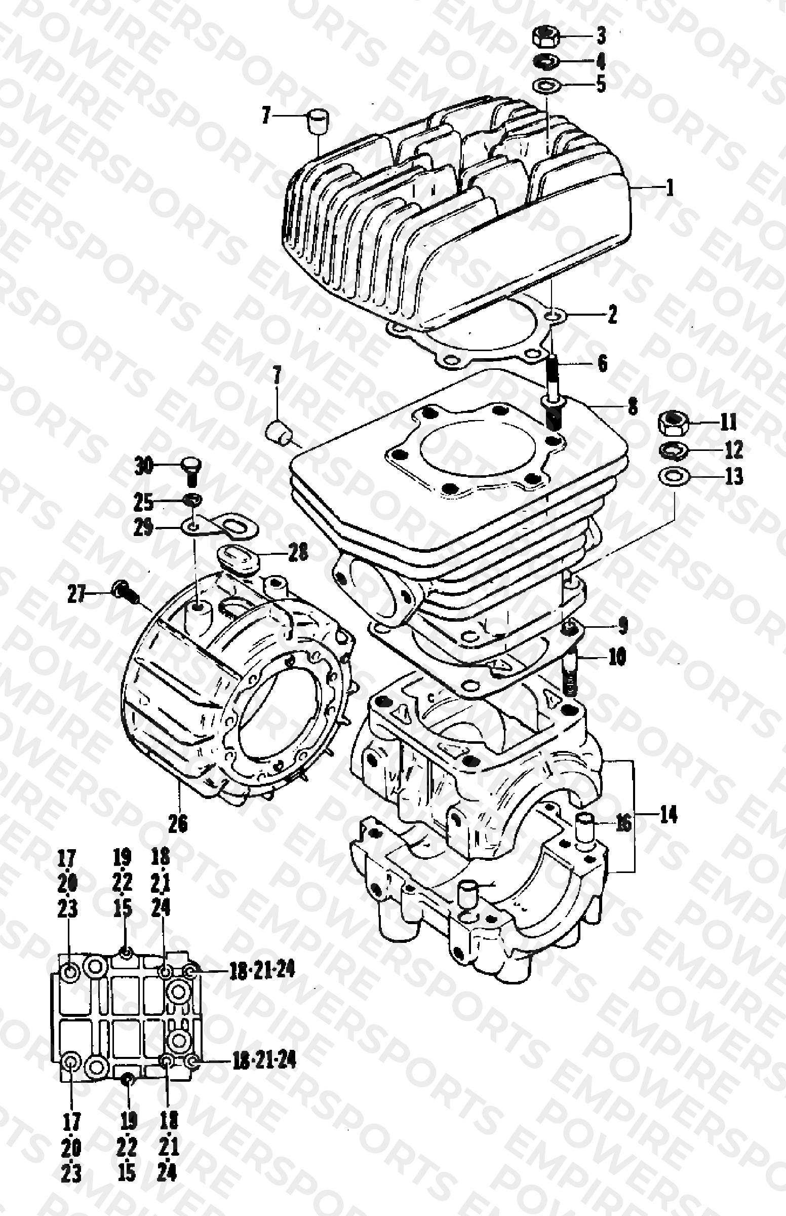 CRANKCASE AND CYLINDER