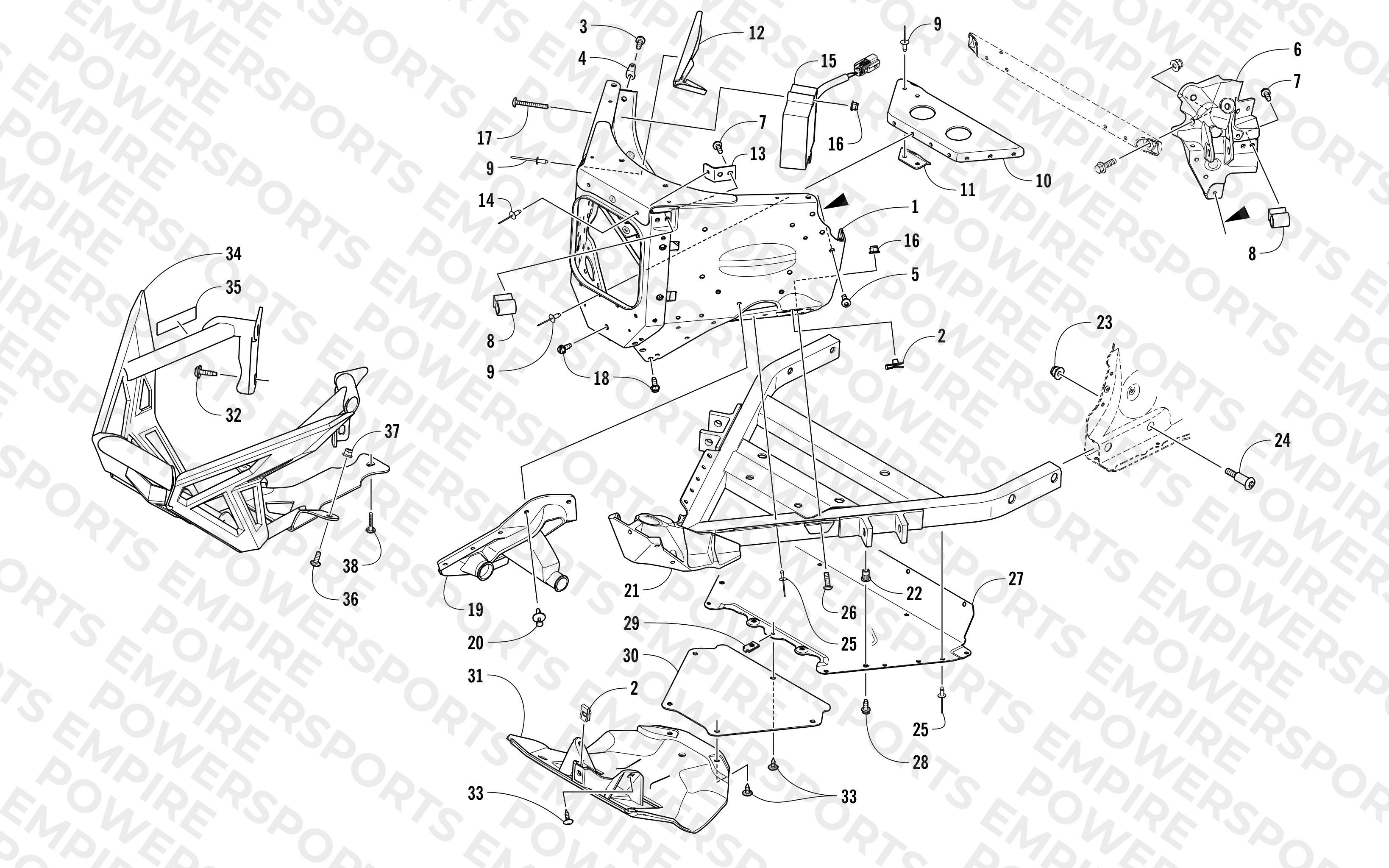 FRONT BUMPER AND FRAME ASSEMBLY