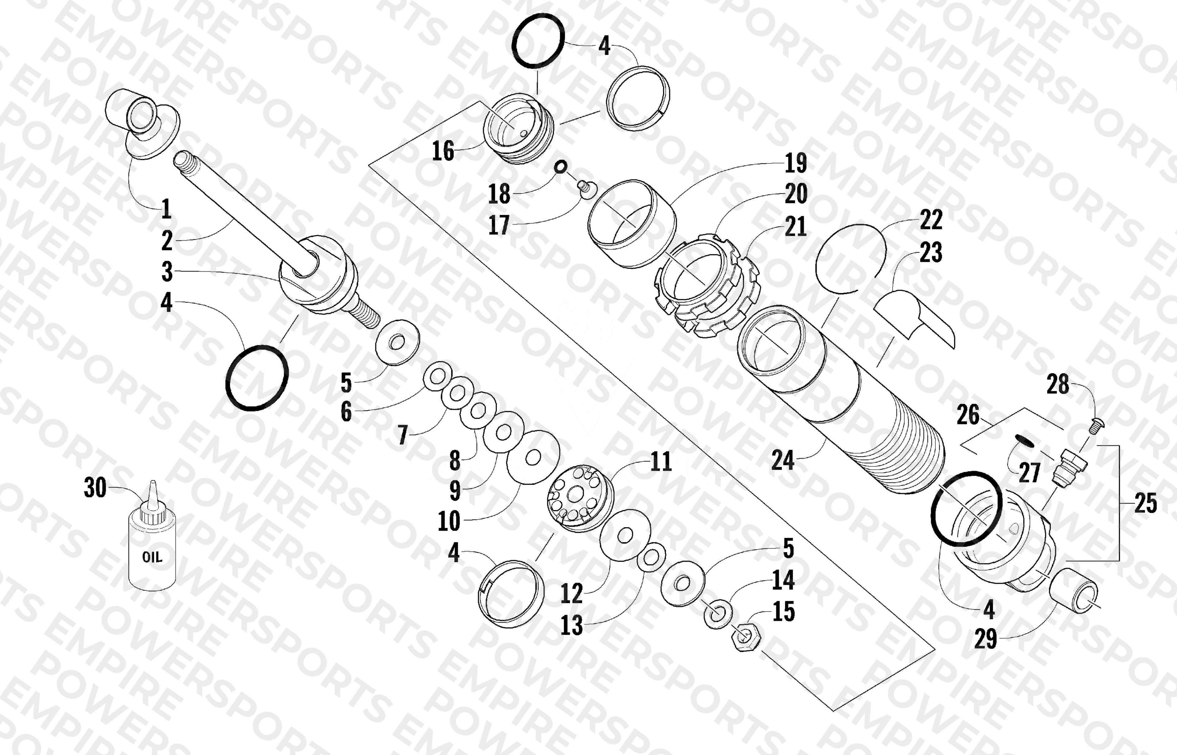 REAR SUSPENSION FRONT ARM SHOCK ABSORBER