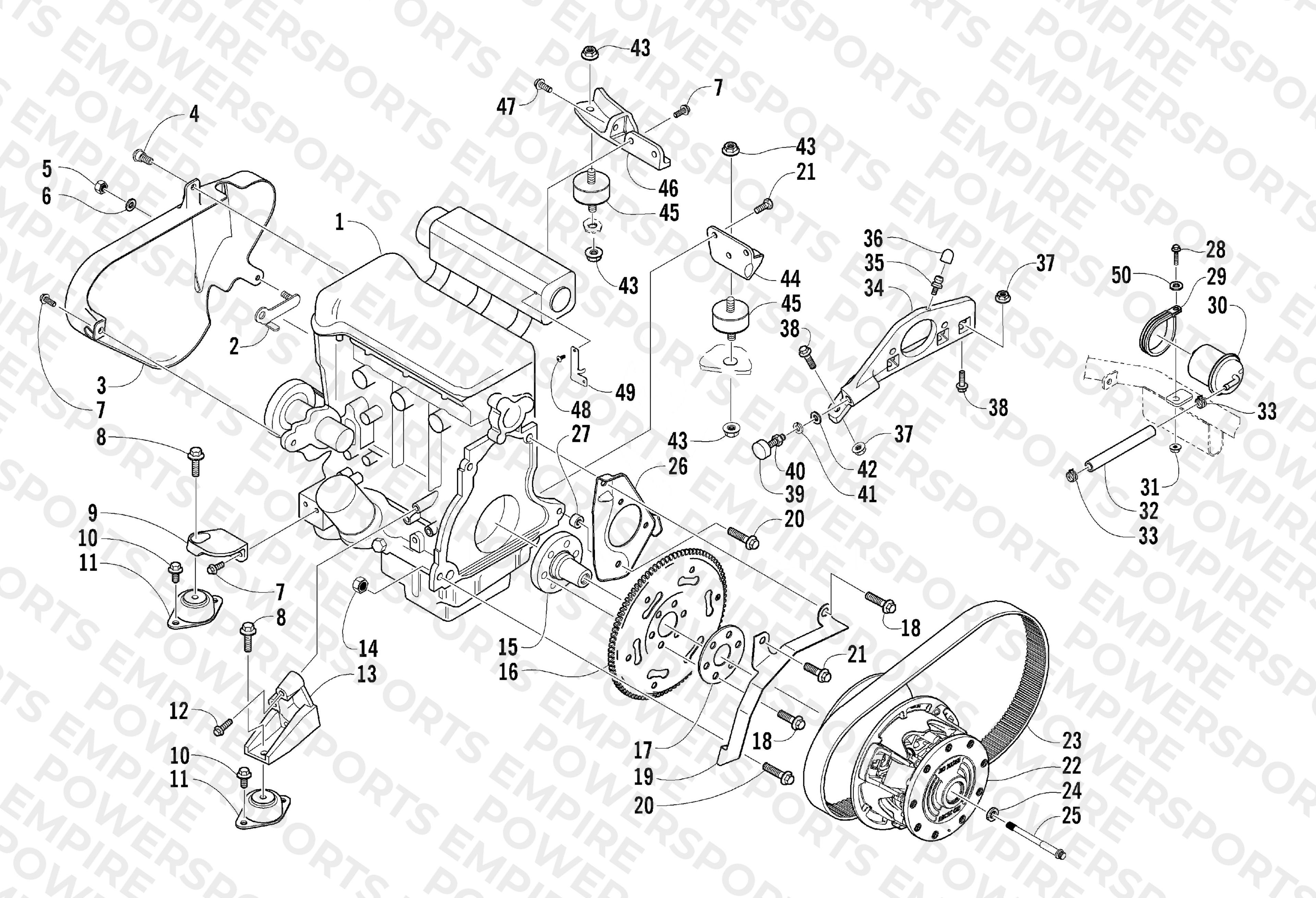 ENGINE AND RELATED PARTS