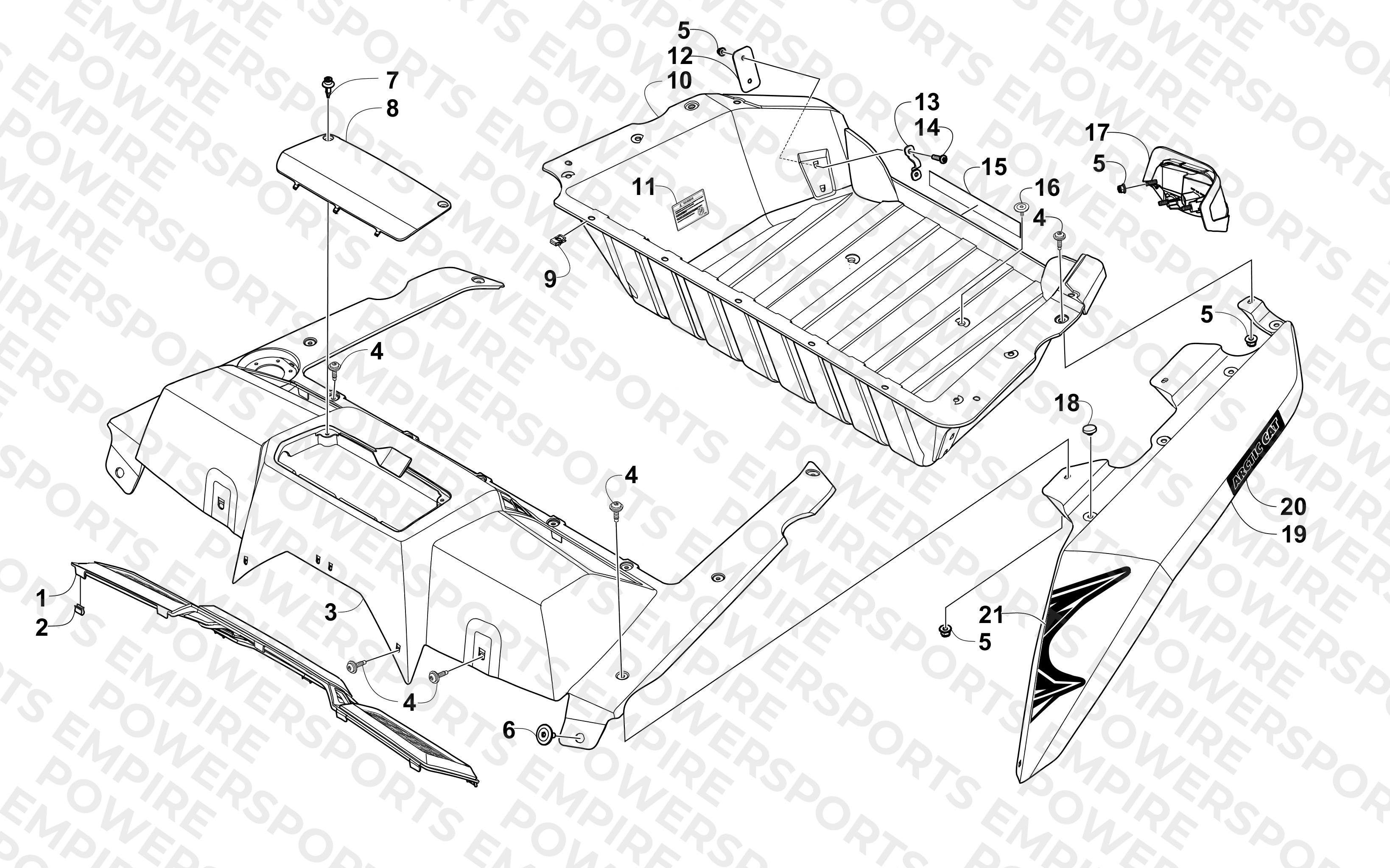 CARGO BOX AND TAILLIGHT ASSEMBLY