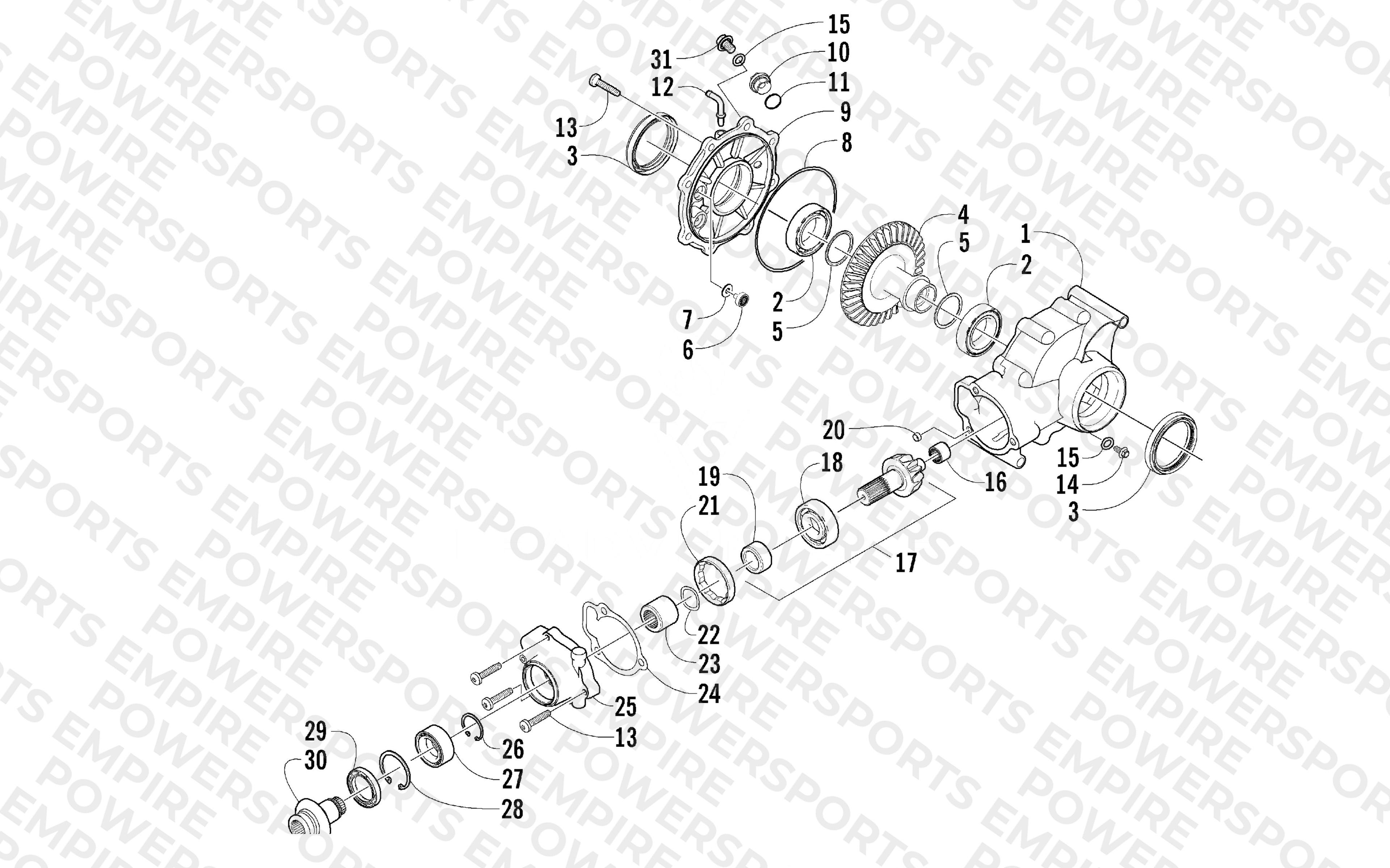 REAR DRIVE GEARCASE ASSEMBLY