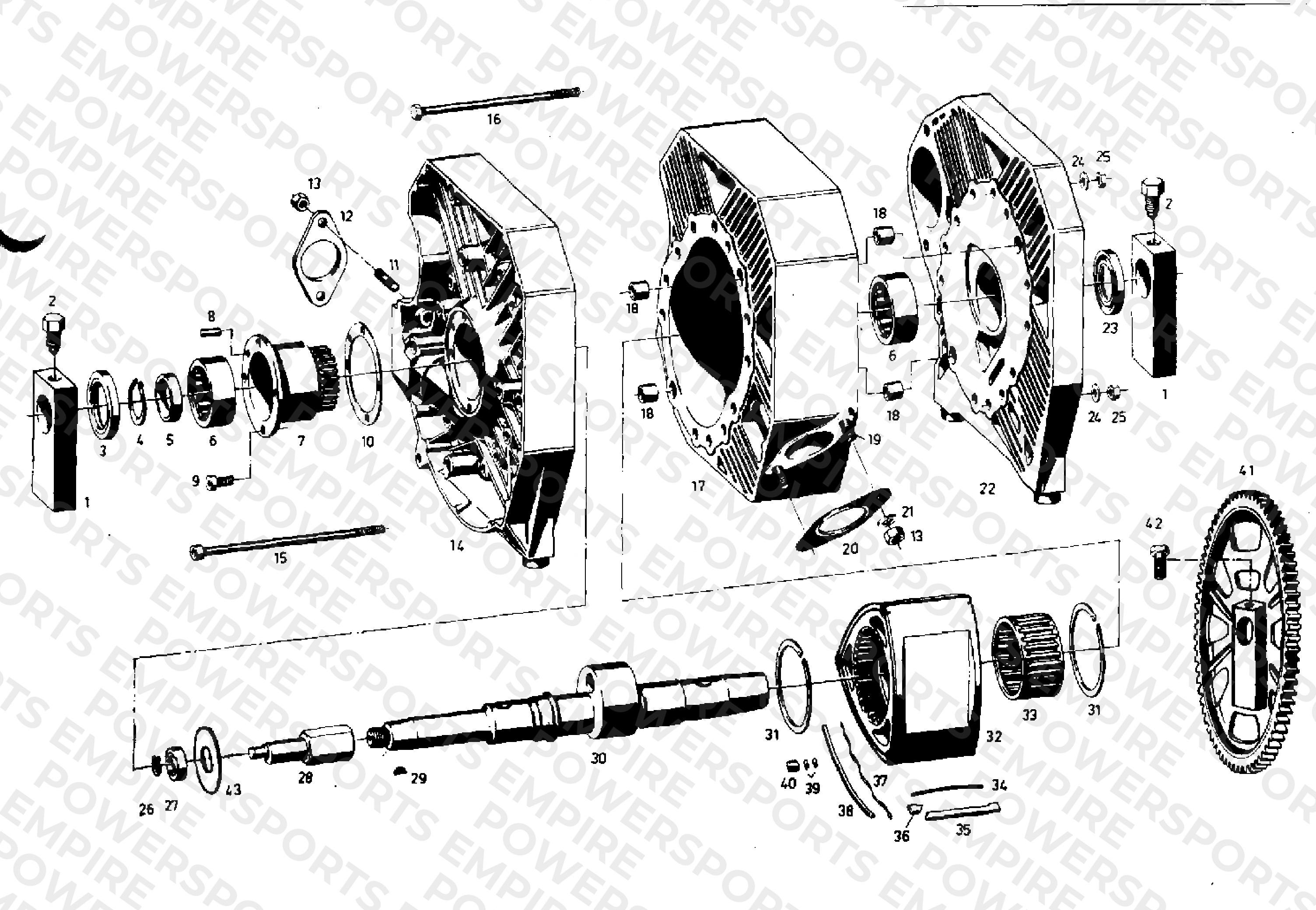 END COVERS, SHAFT AND ROTOR