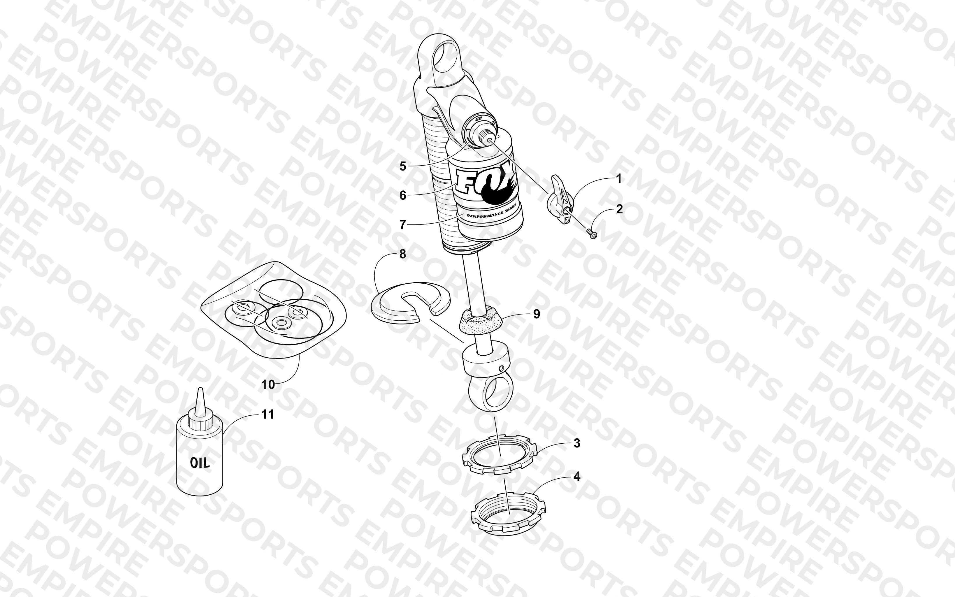 REAR SUSPENSION FRONT ARM SHOCK ABSORBER