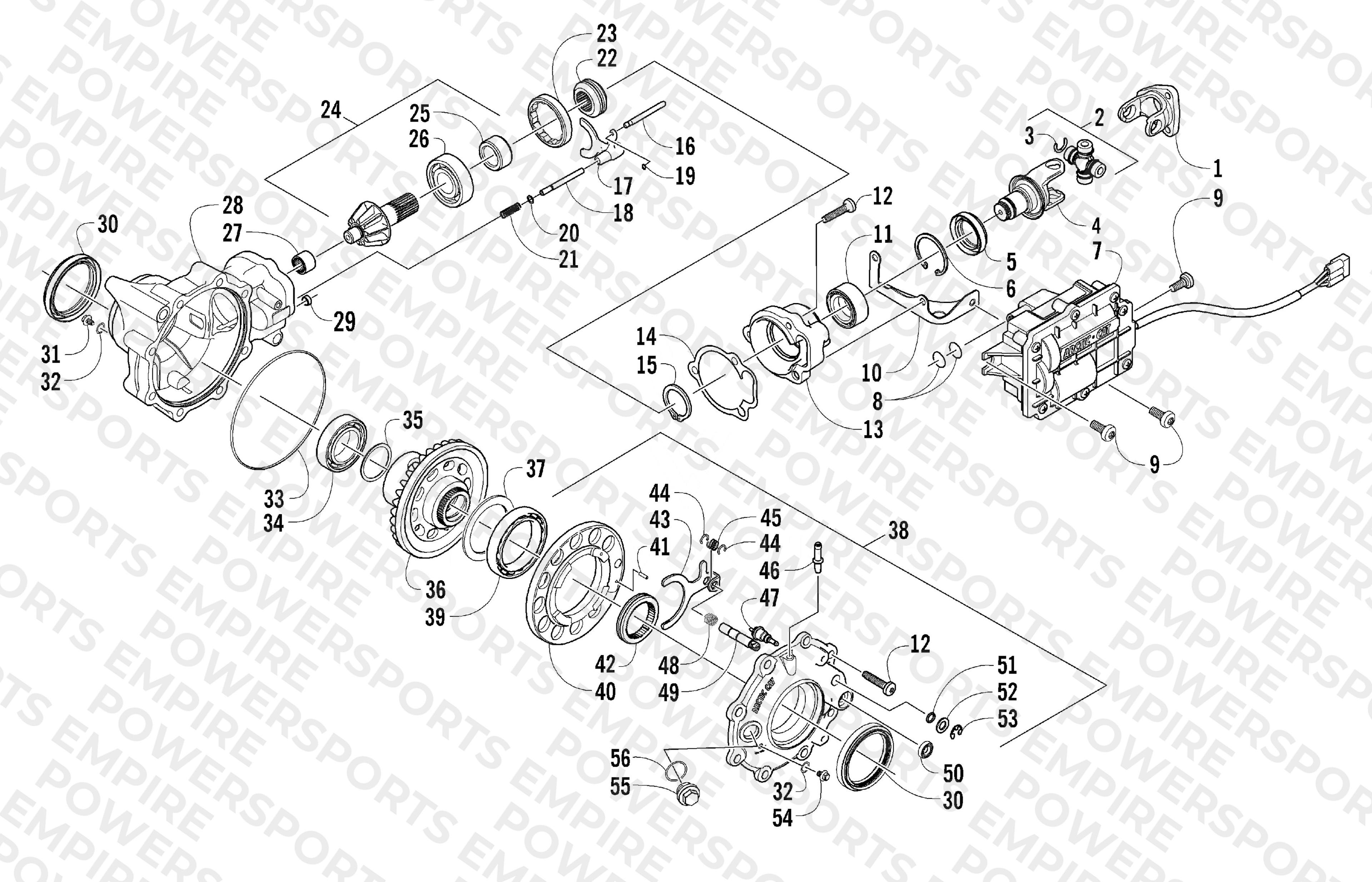 FRONT DRIVE GEARCASE ASSEMBLY