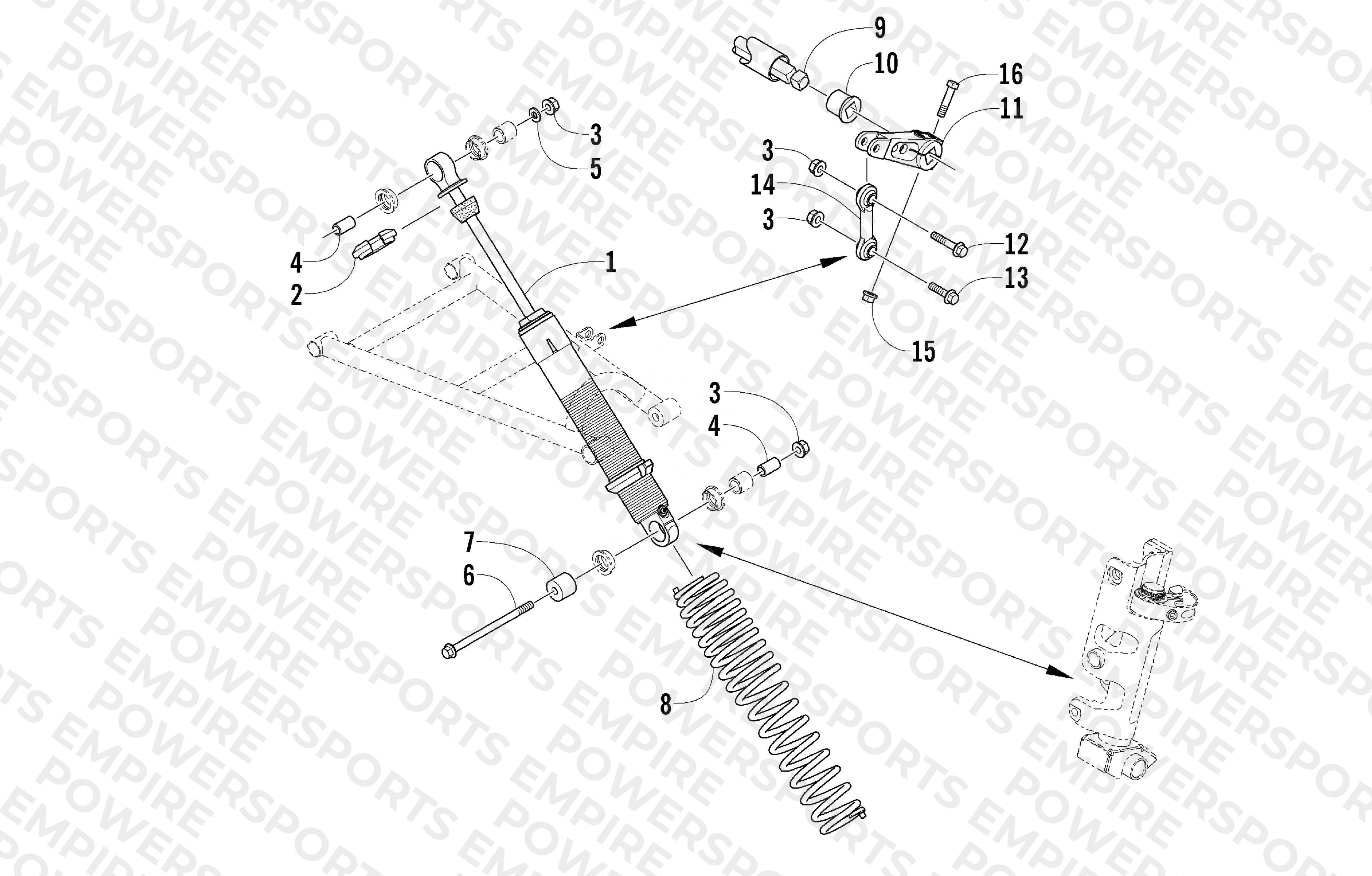 SHOCK ABSORBER AND SWAY BAR ASSEMBLY