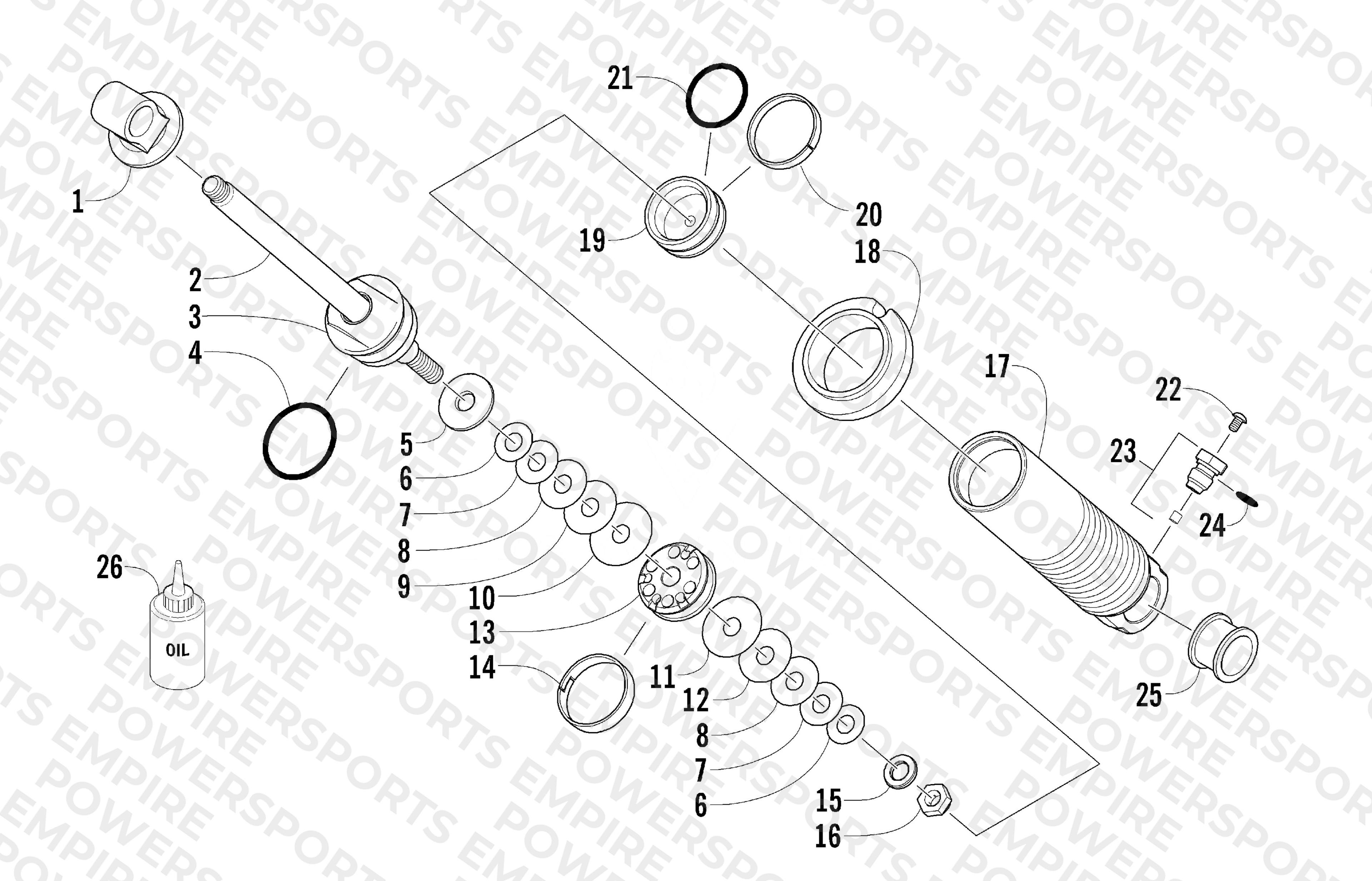 REAR SUSPENSION FRONT ARM SHOCK ABSORBER