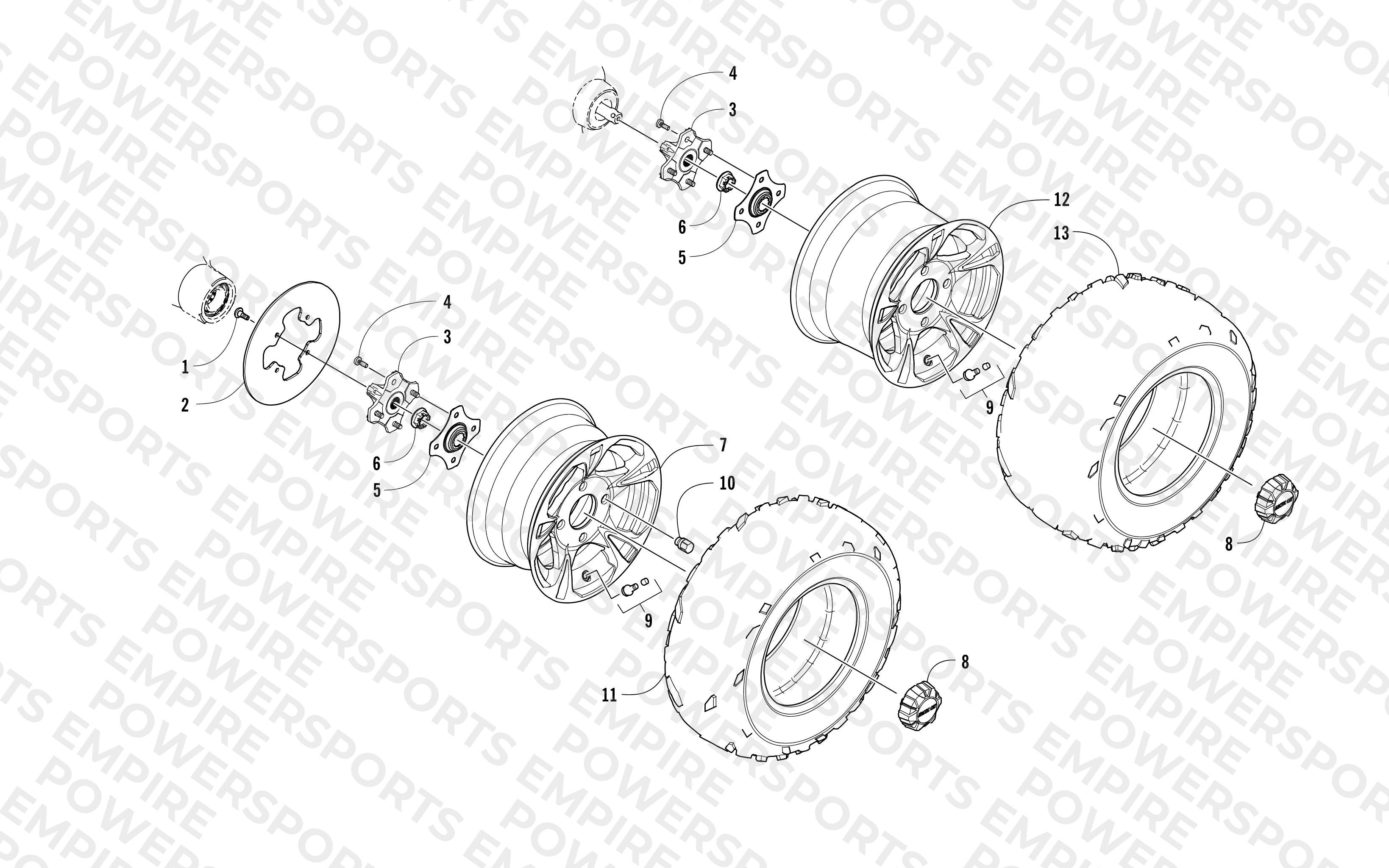 WHEEL AND TIRE ASSEMBLY