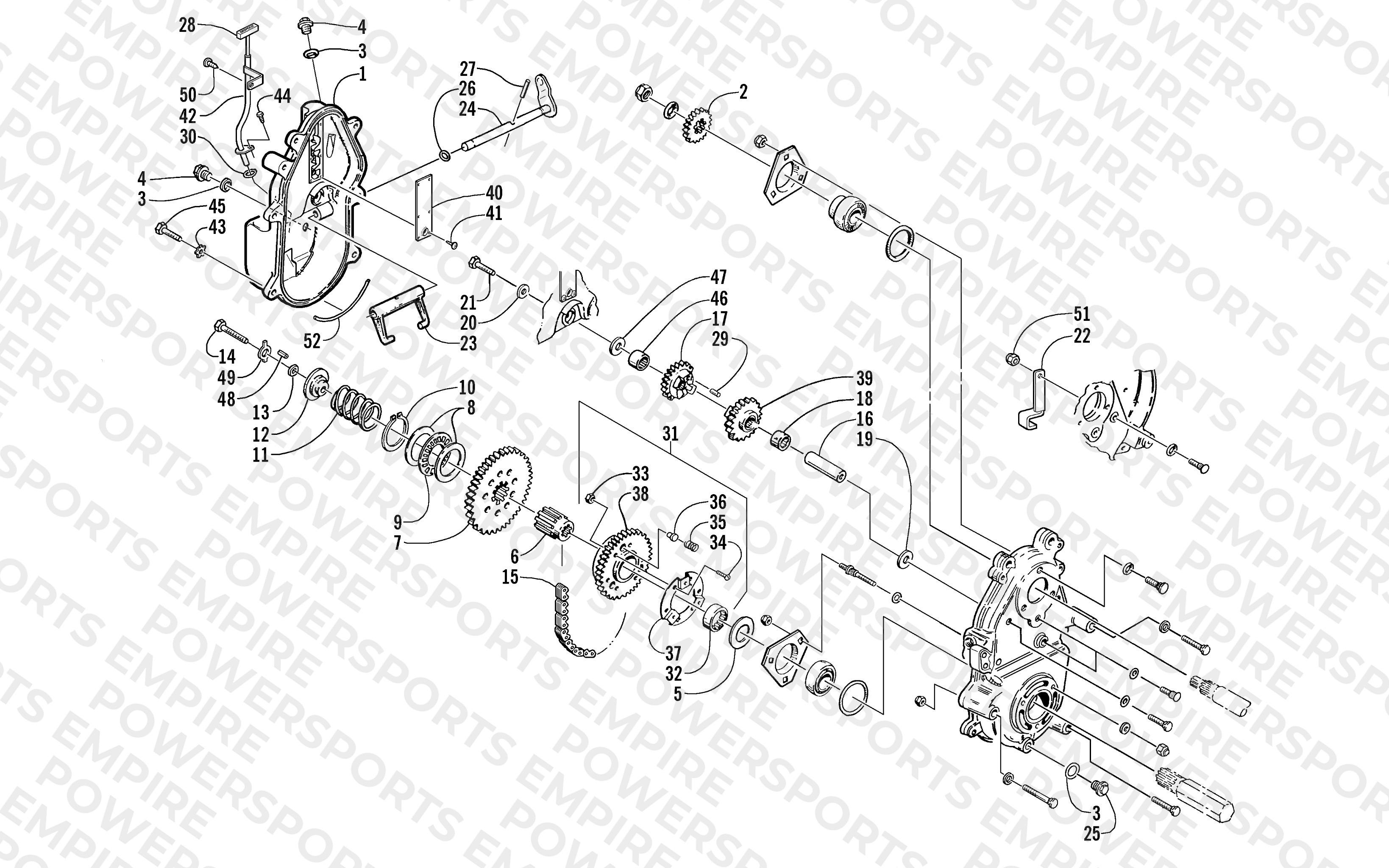 DRIVE/REVERSE DROPCASE ASSEMBLY (Optional)