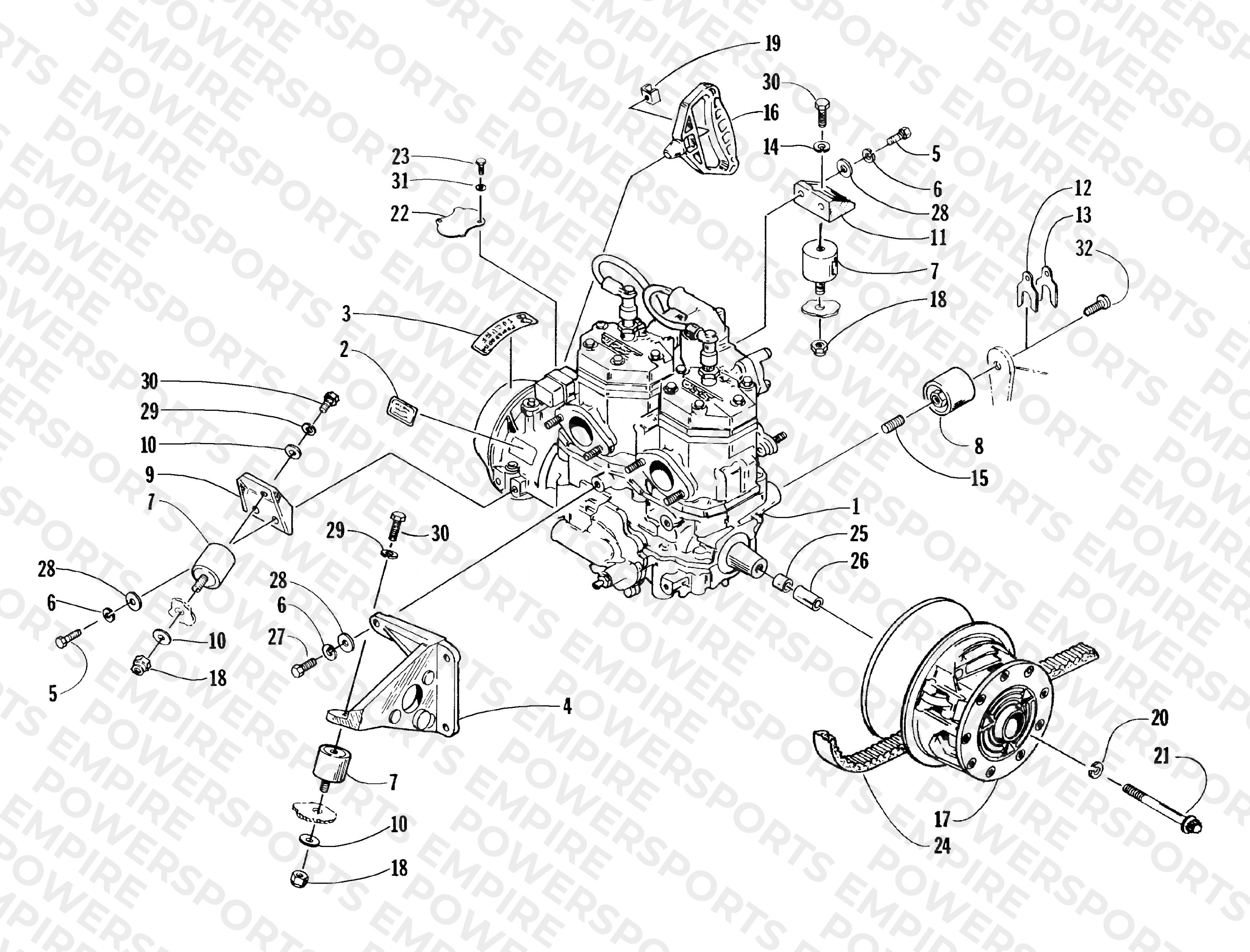 ENGINE AND RELATED PARTS