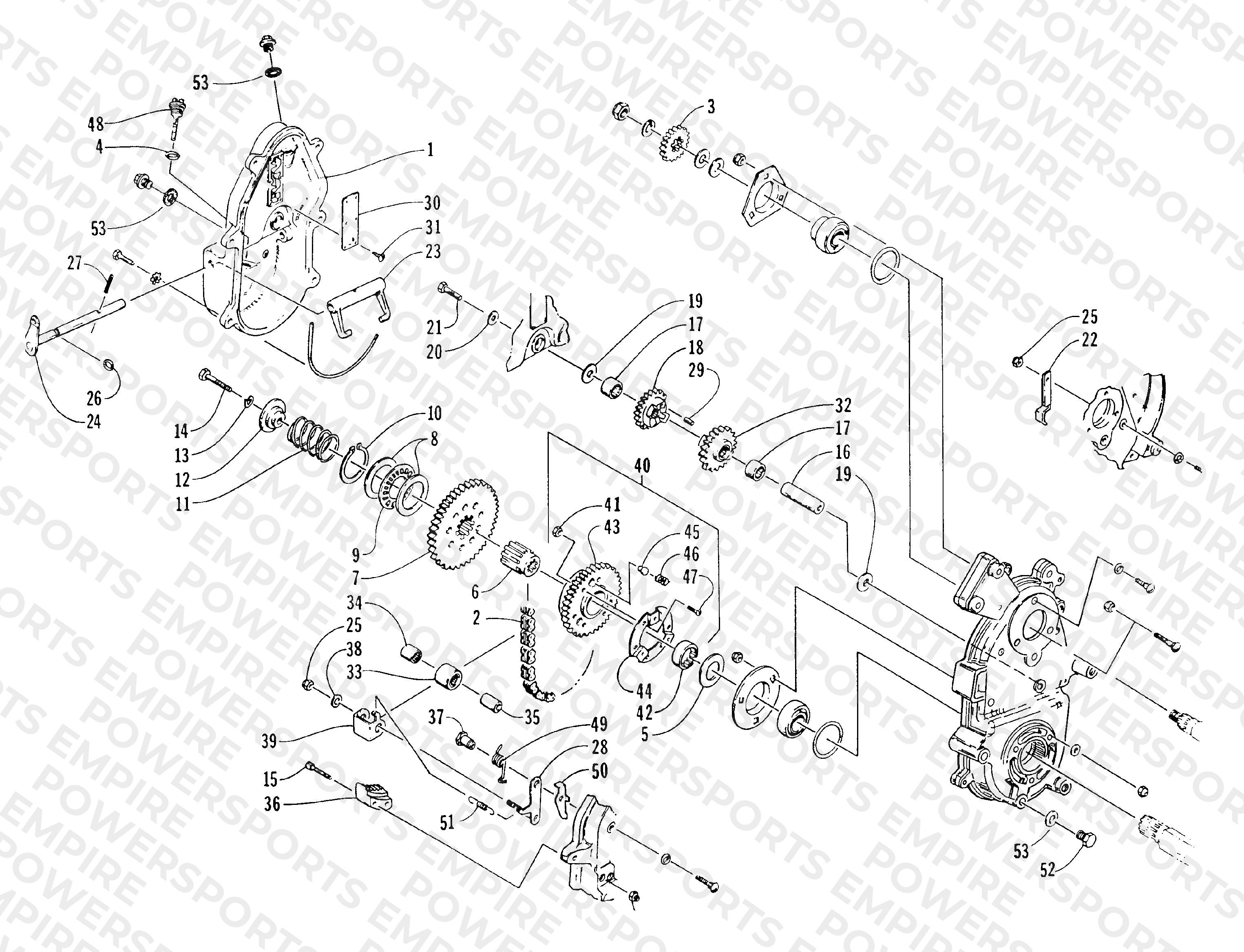 DRIVE/REVERSE DROPCASE ASSEMBLY