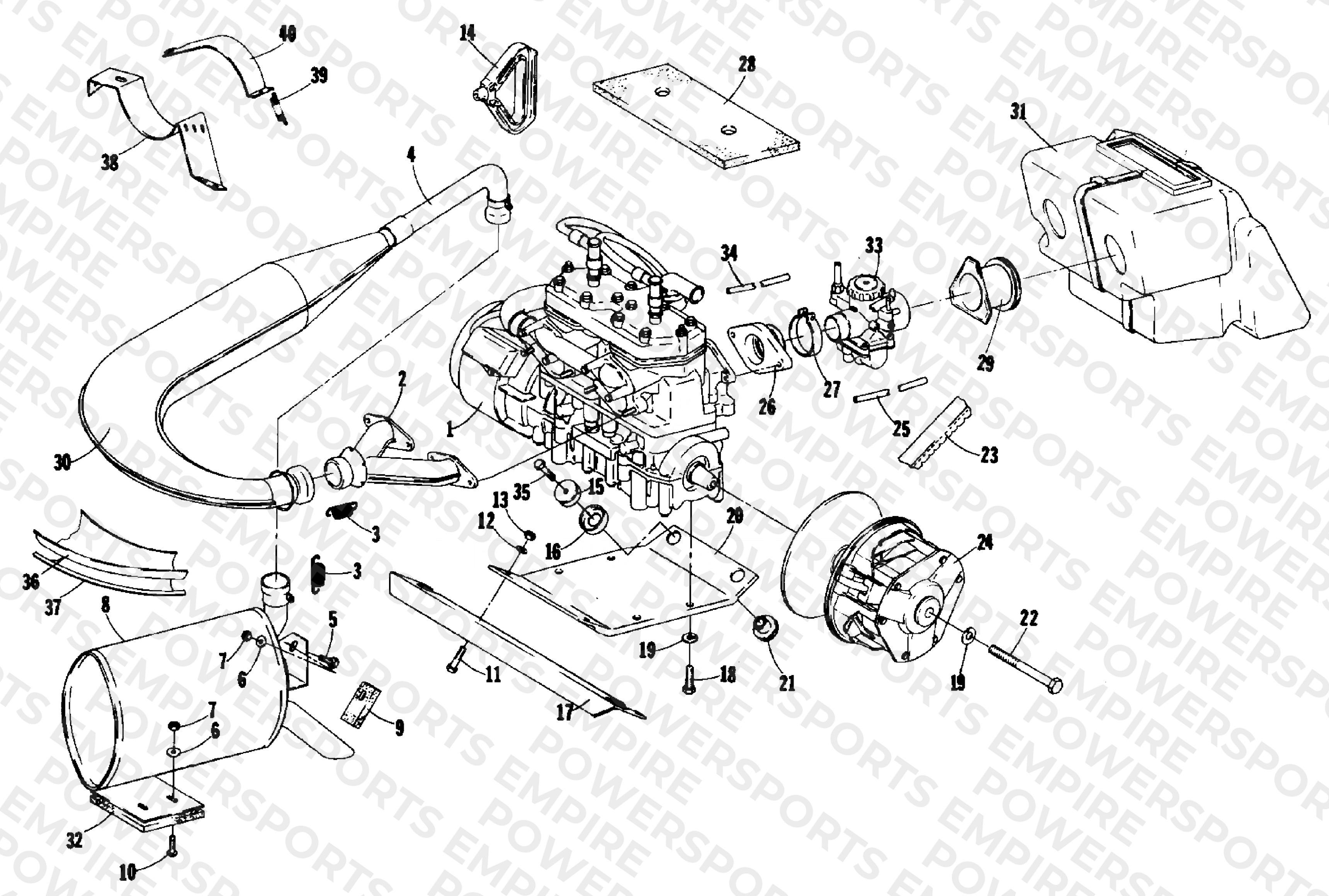 ENGINE AND RELATED PARTS
