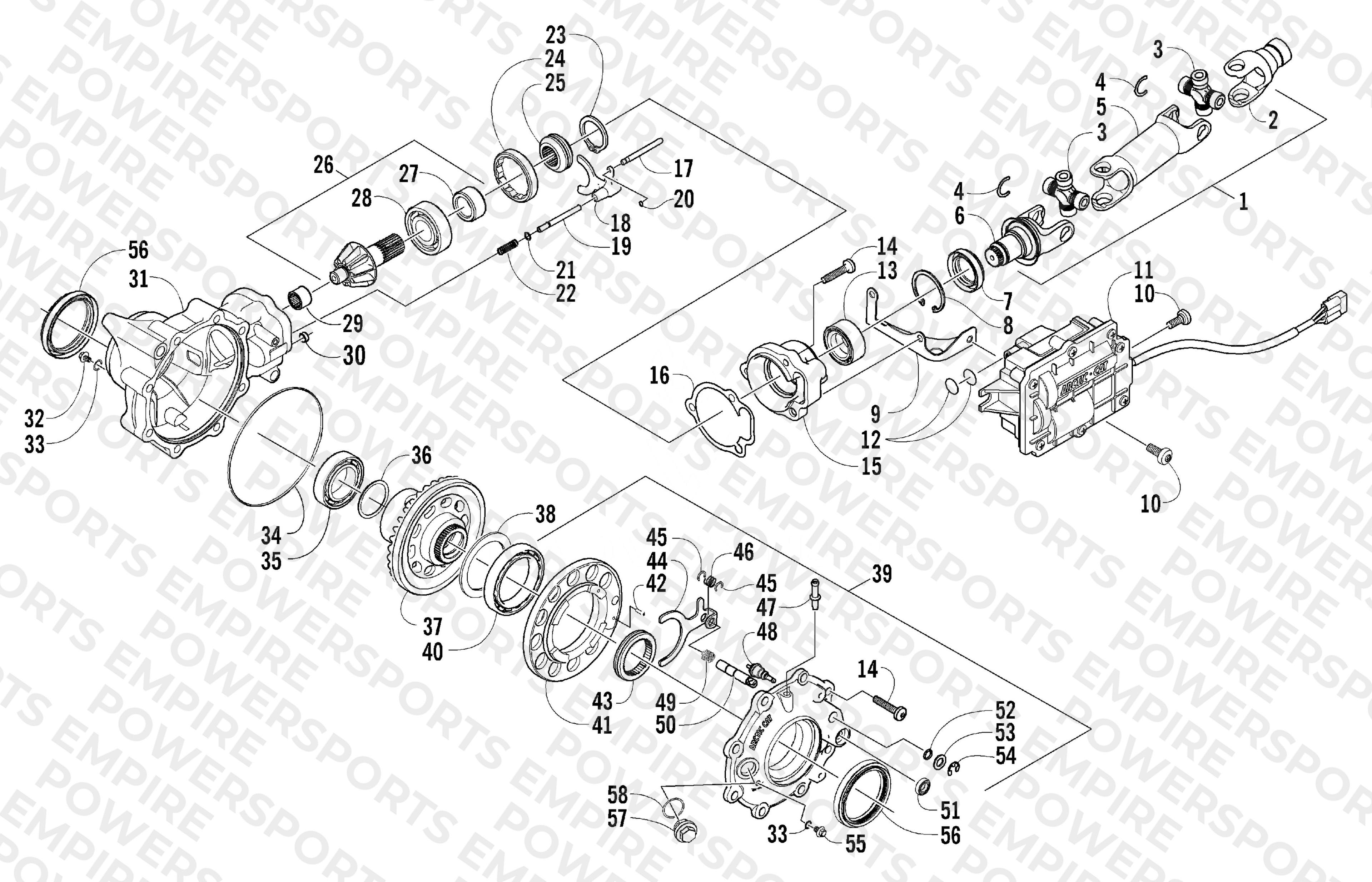 FRONT DRIVE GEARCASE ASSEMBLY
