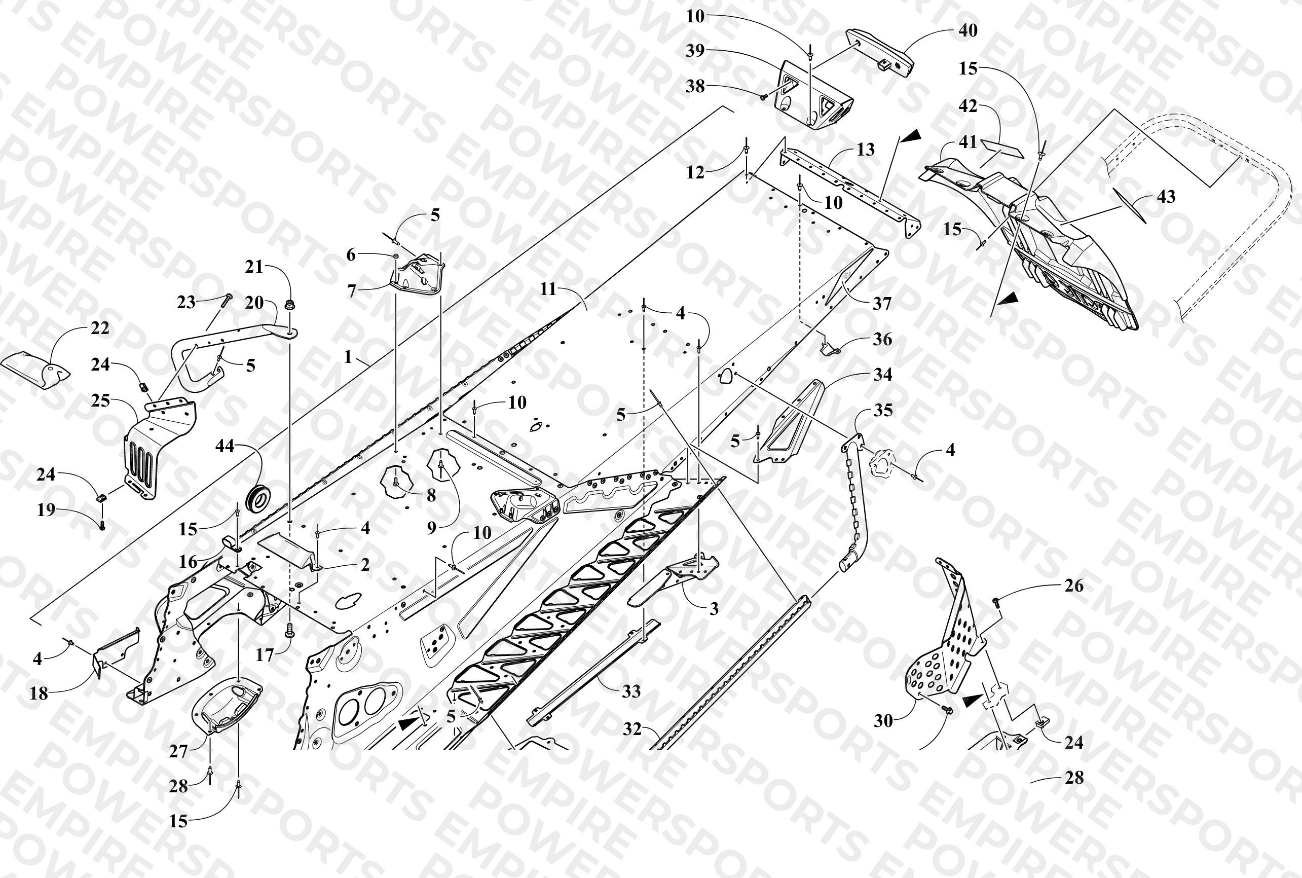 TUNNEL AND SNOWFLAP ASSEMBLY