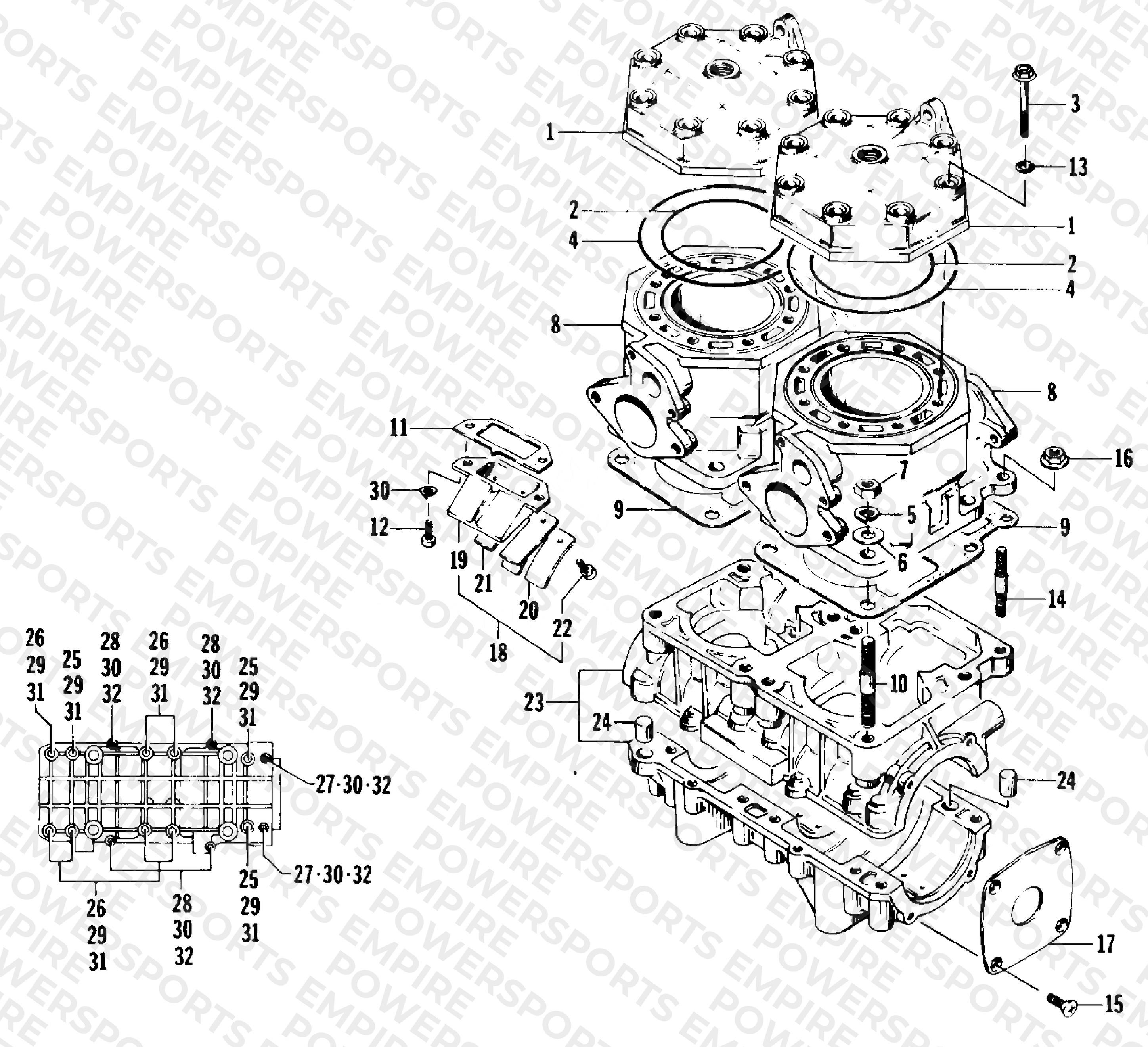 CRANKCASE AND CYLINDER