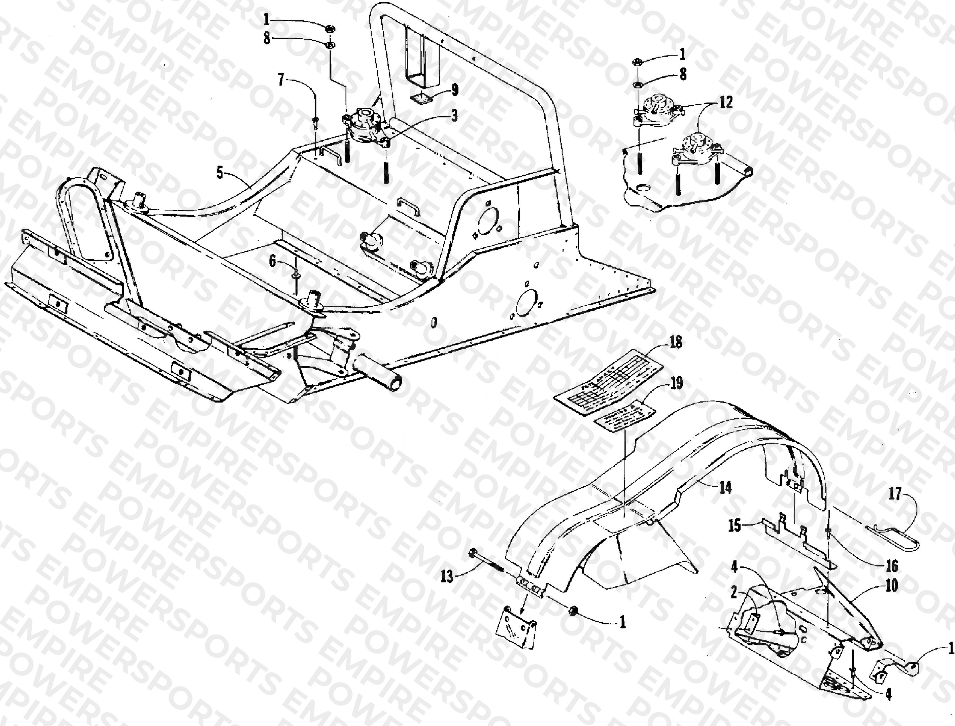 FRONT FRAME AND FOOTREST ASSEMBLY