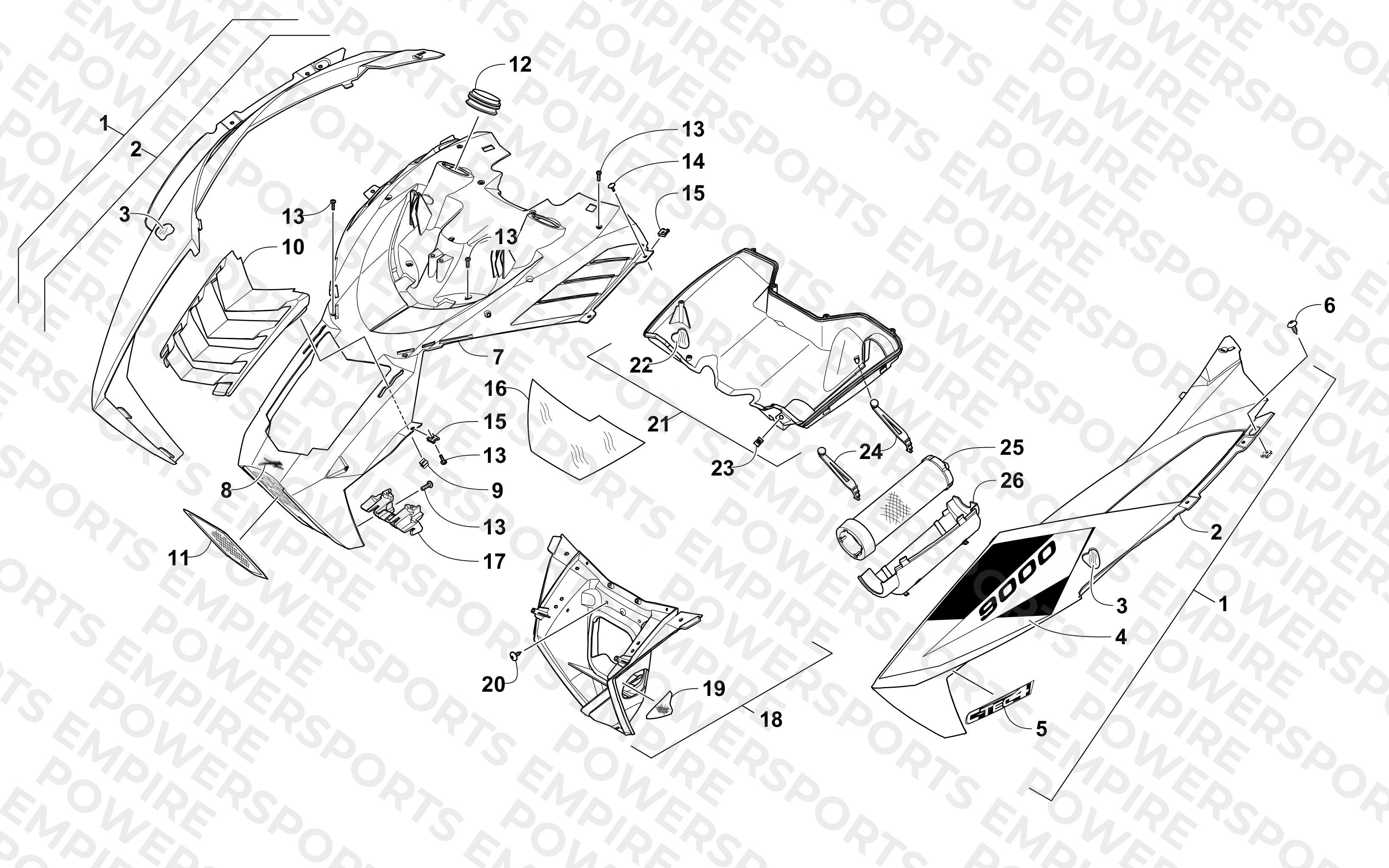HOOD AND AIR INTAKE ASSEMBLY