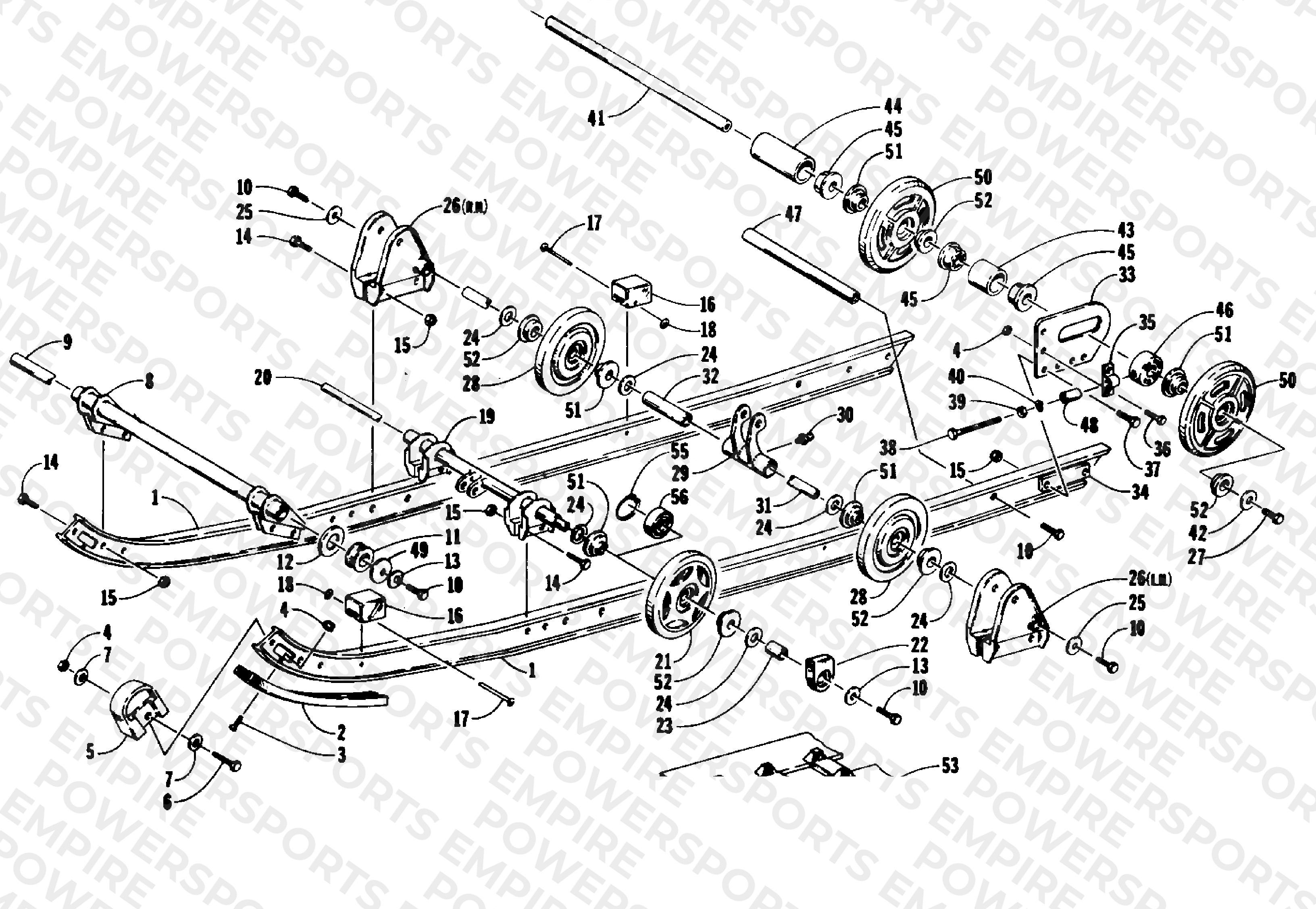 SLIDE RAIL AND TRACK ASSEMBLY