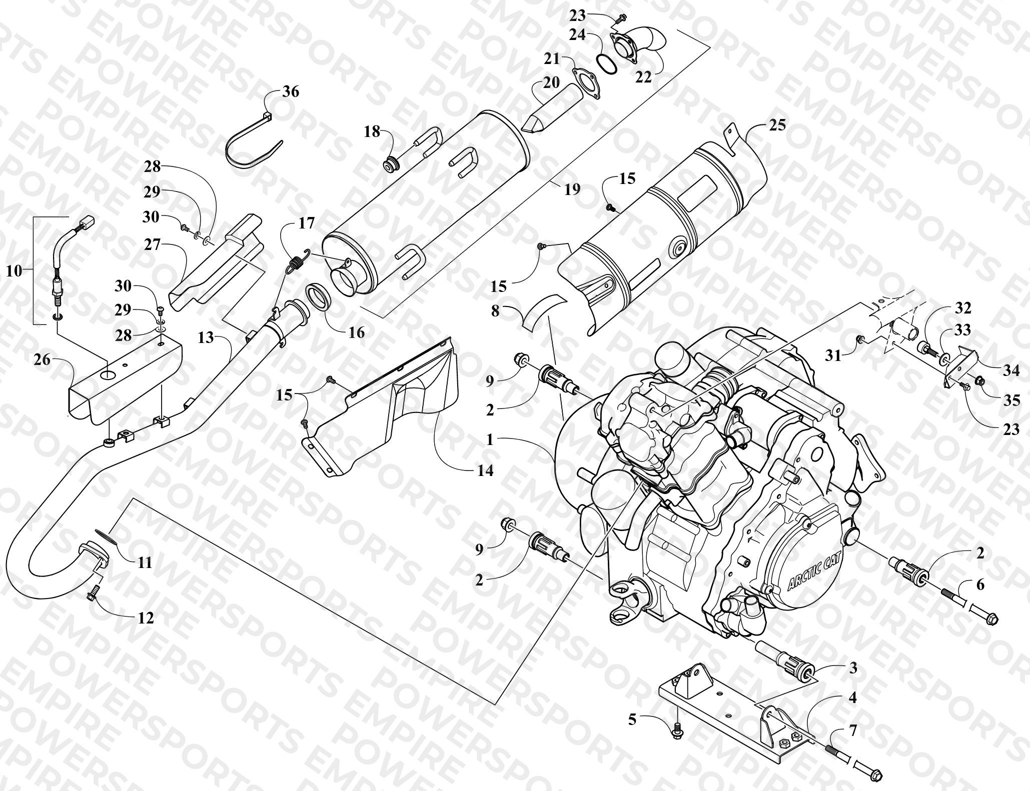 ENGINE AND EXHAUST