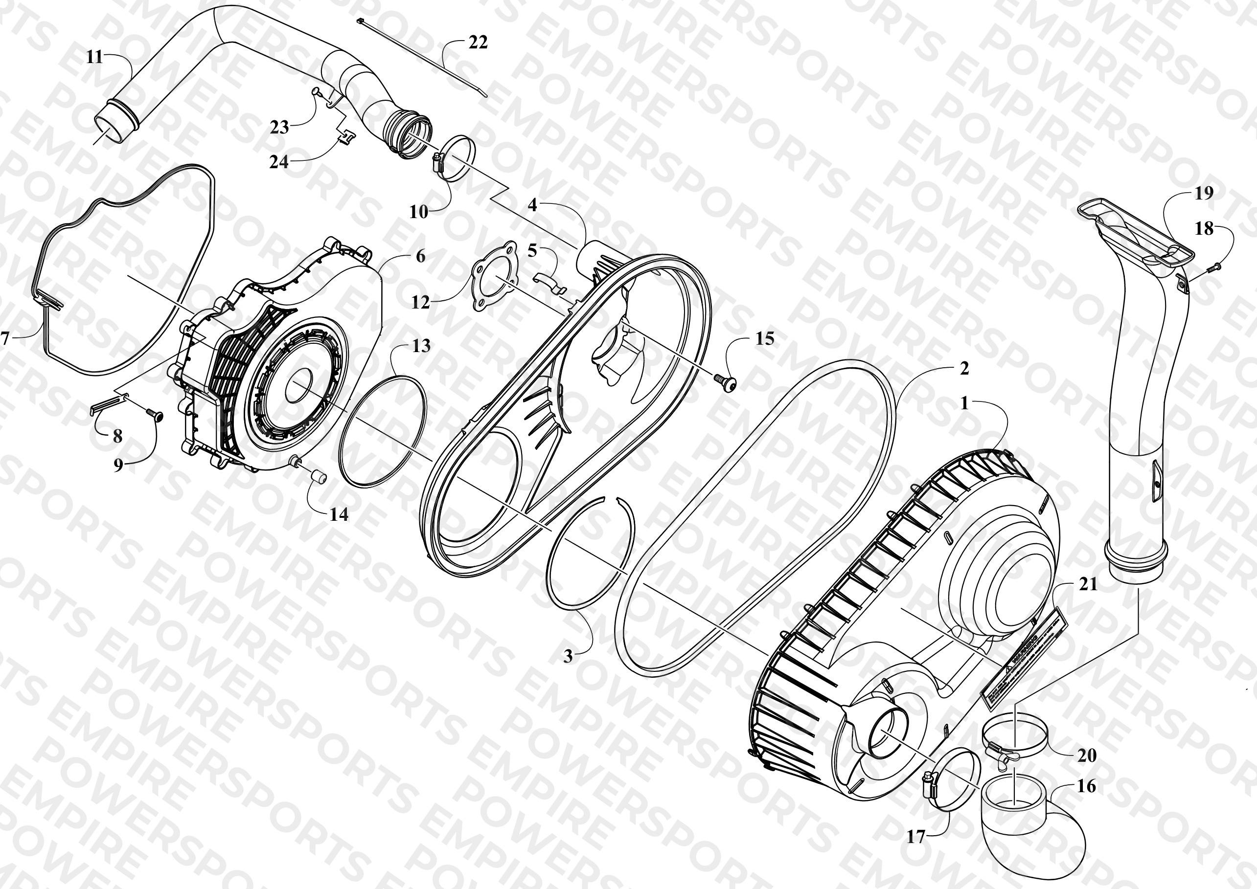 BELT COOLING AND CLUTCH COVER ASSEMBLY