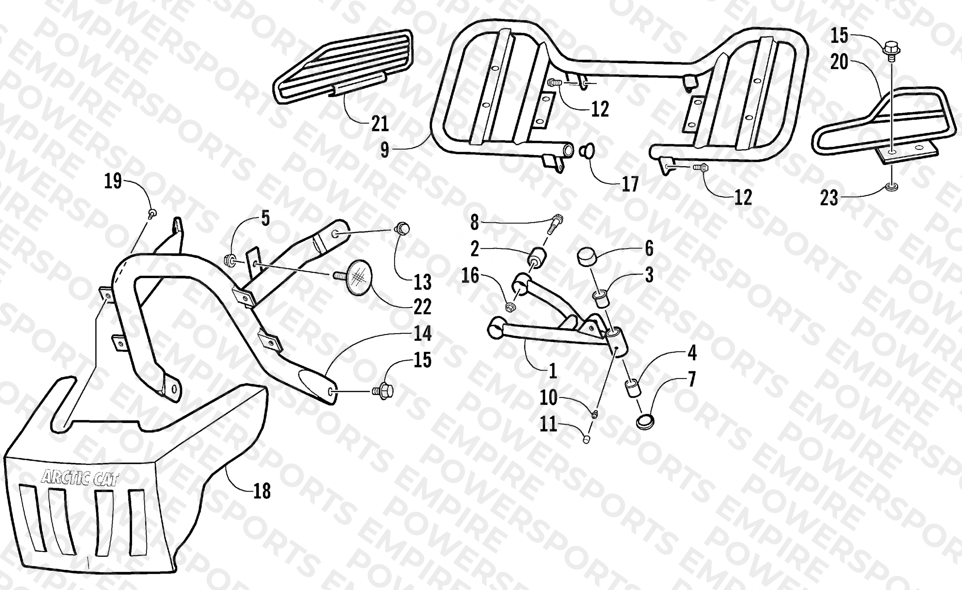 A-ARM, FLOOR PANEL, AND BUMPER ASSEMBLY
