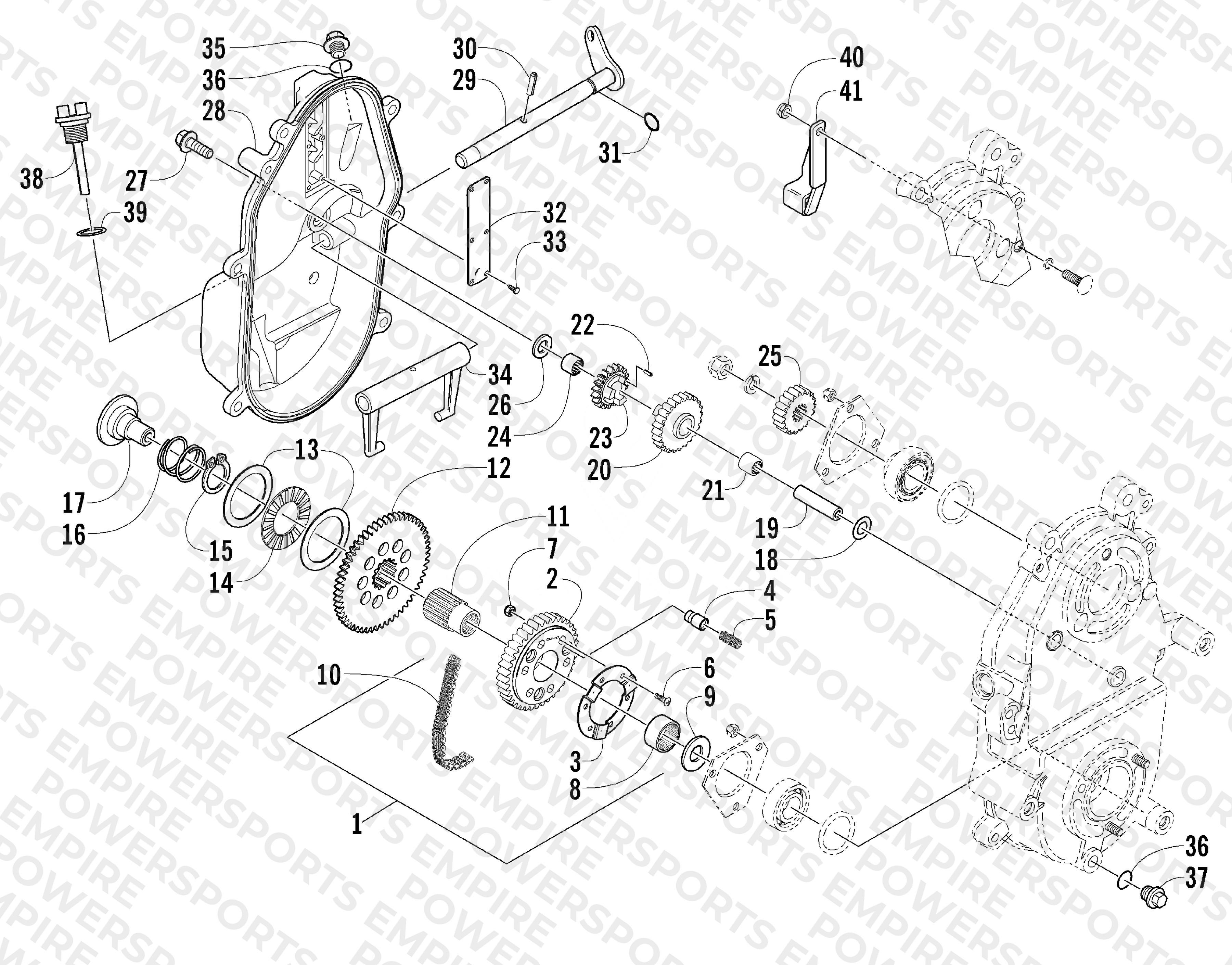 DRIVE/REVERSE DROPCASE ASSEMBLY (Optional)