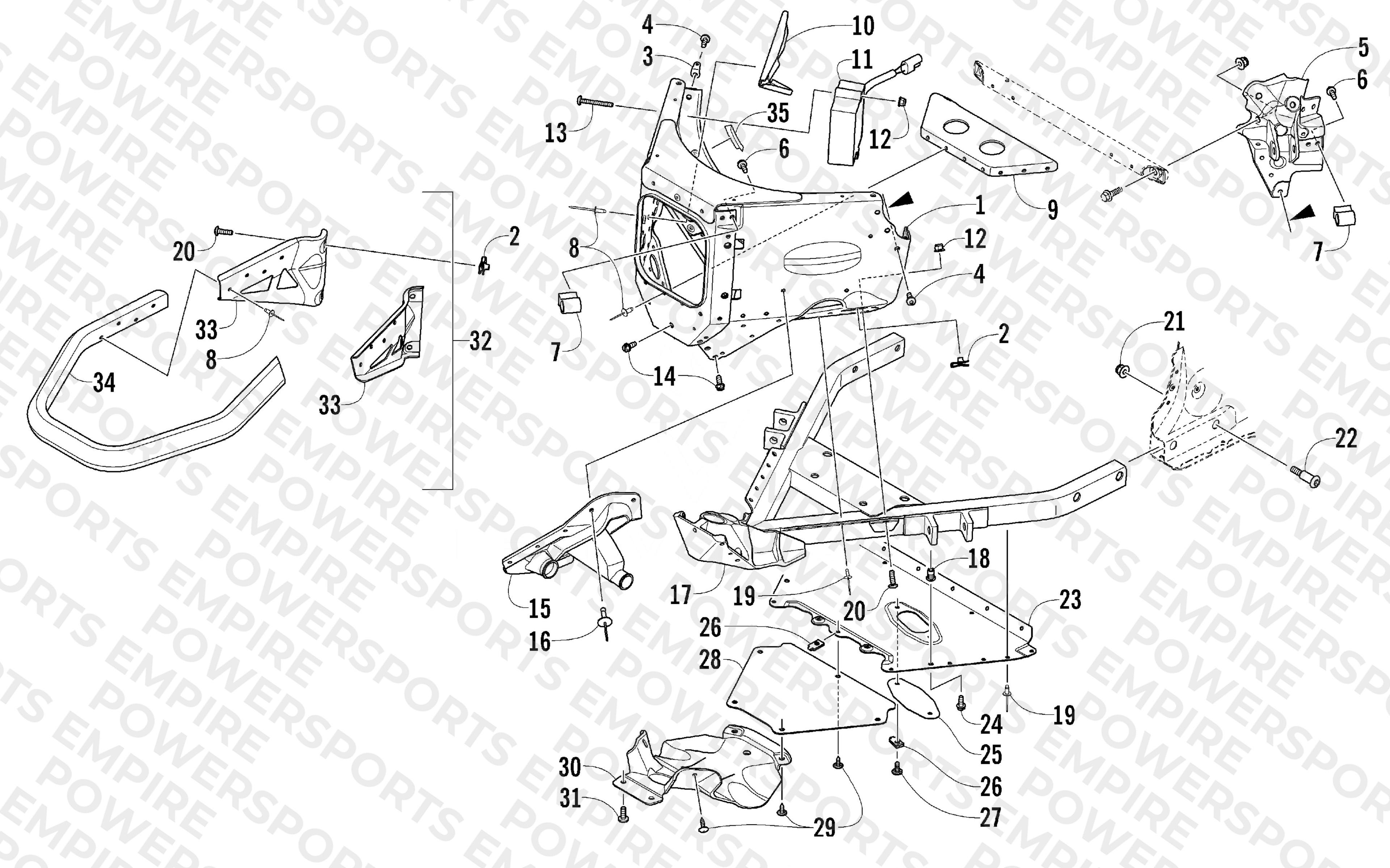 FRONT BUMPER AND FRAME ASSEMBLY