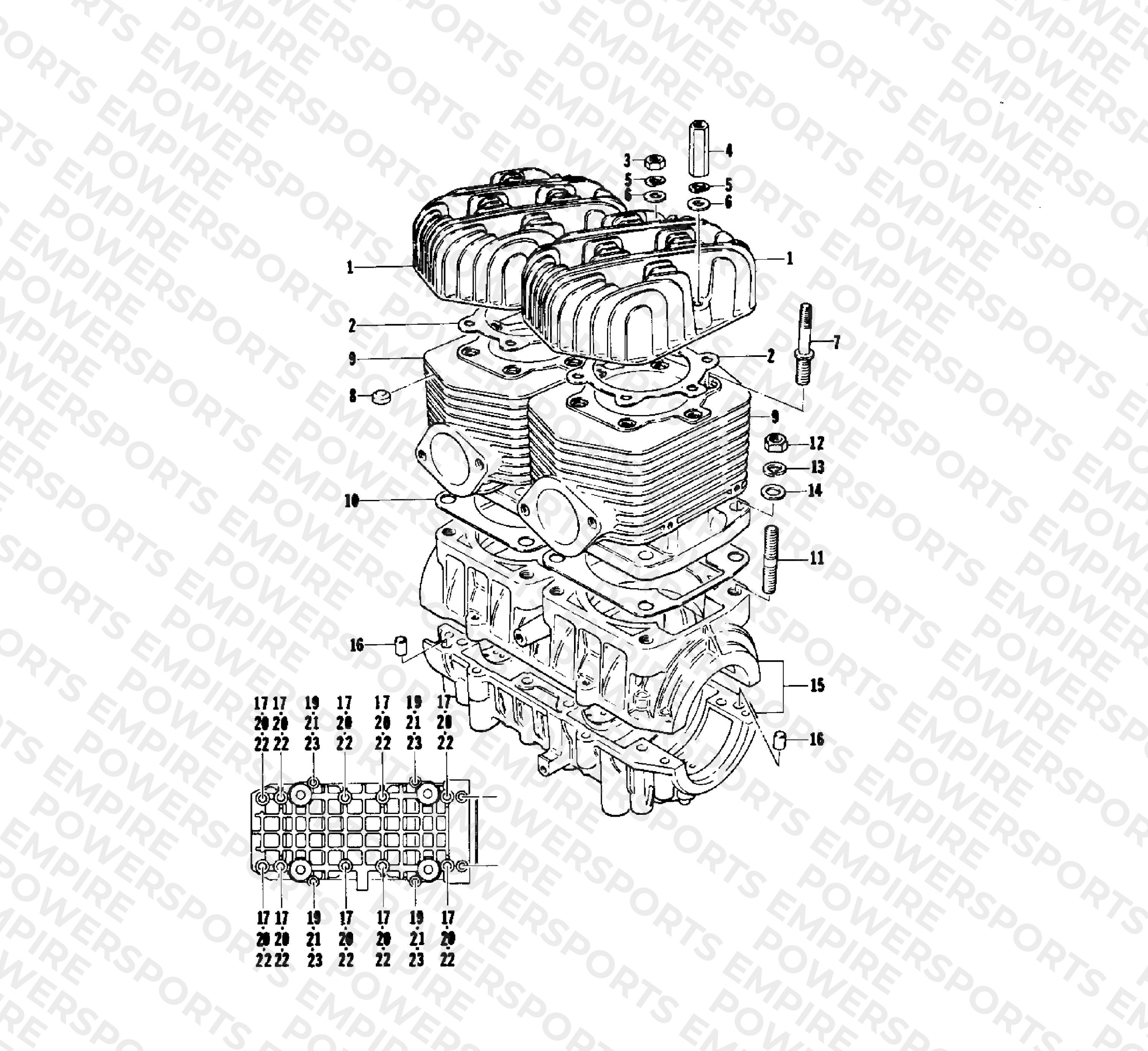 CRANKCASE AND CYLINDER