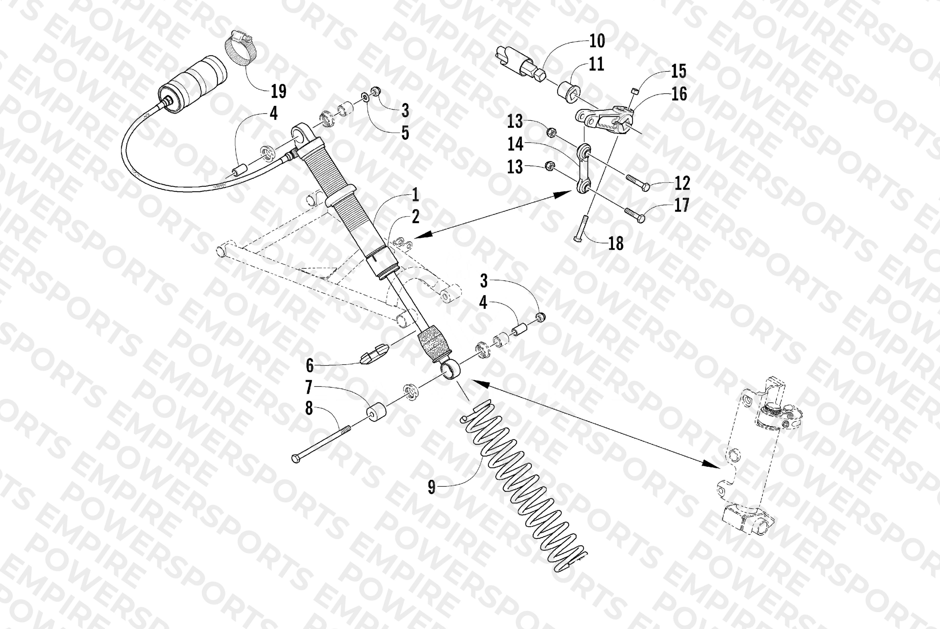 SHOCK ABSORBER AND SWAY BAR ASSEMBLY