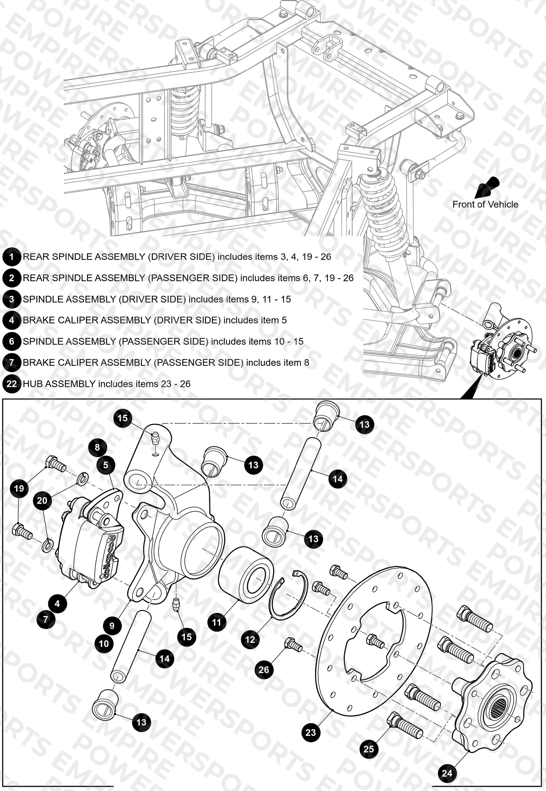 REAR SPINDLE ASSEMBLY