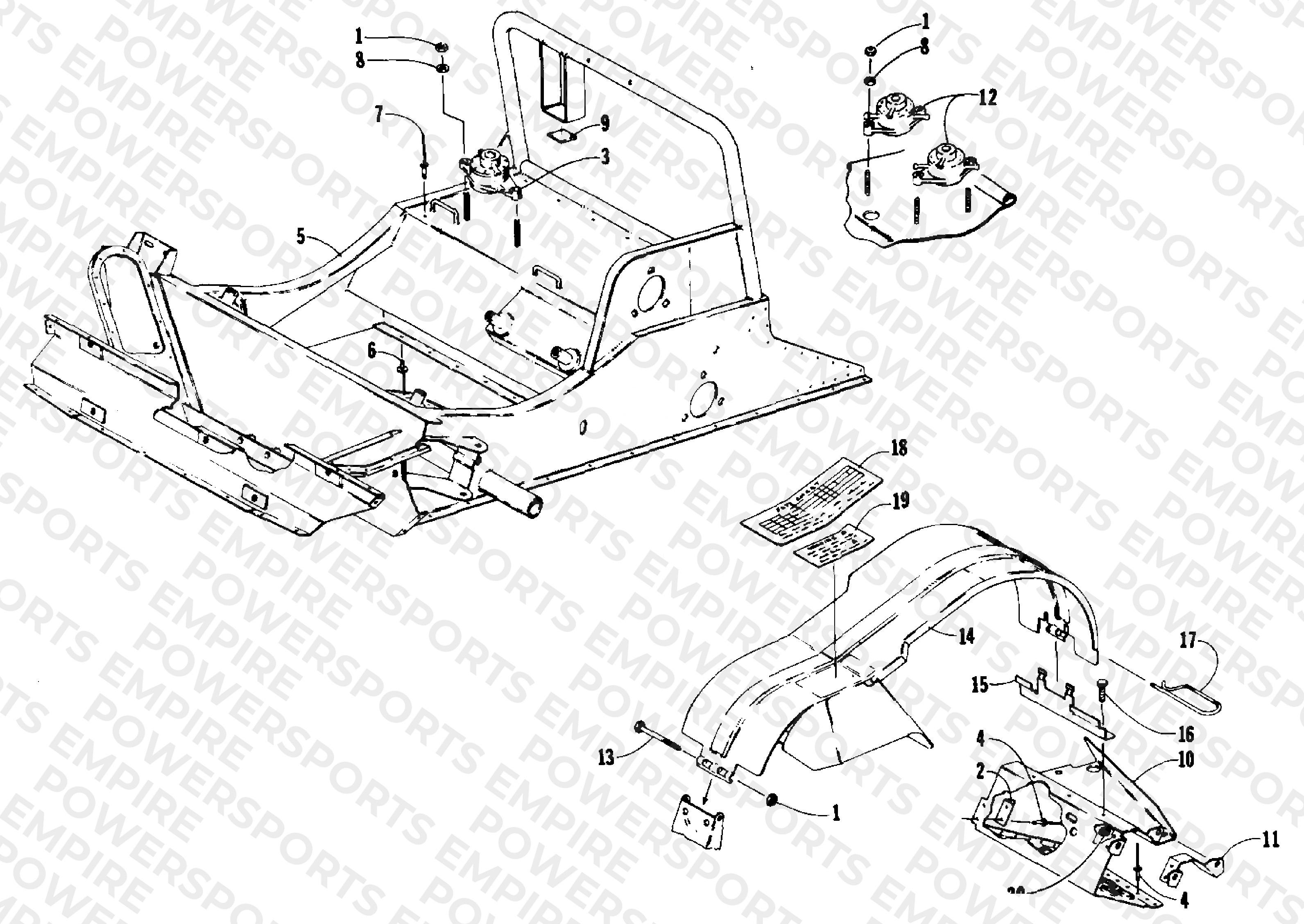 FRONT FRAME AND FOOTREST ASSEMBLY