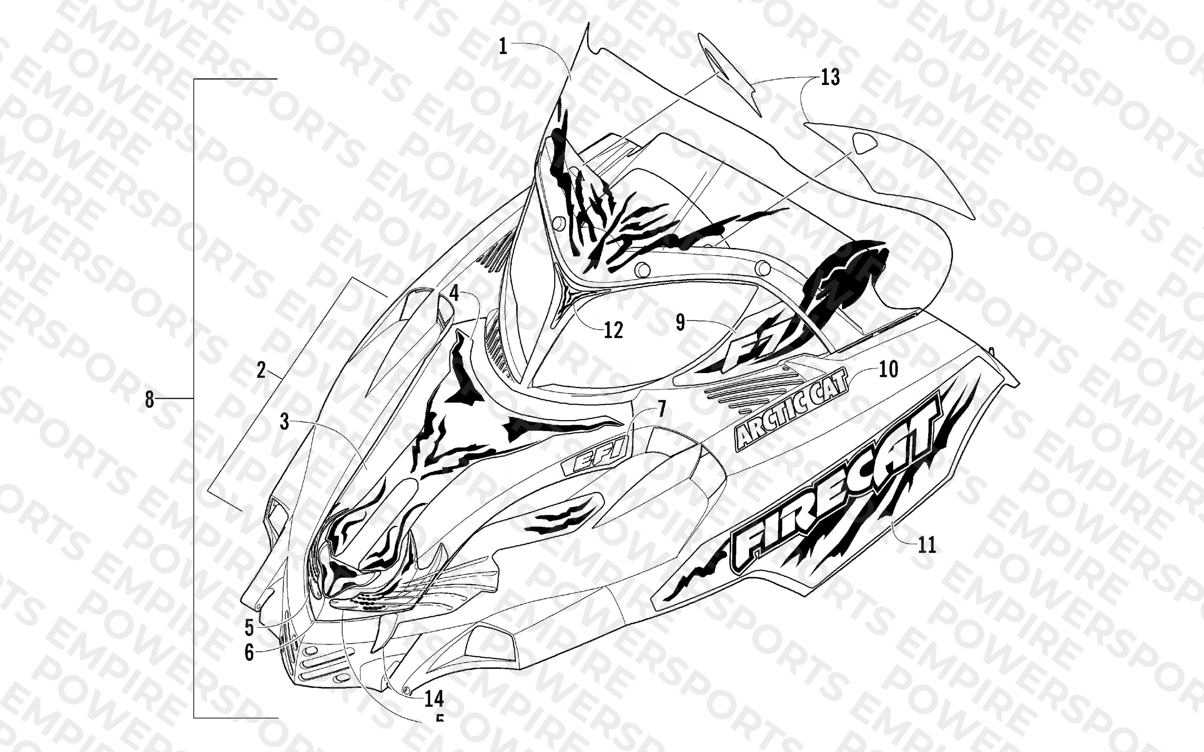 HOOD AND WINDSHIELD ASSEMBLY
