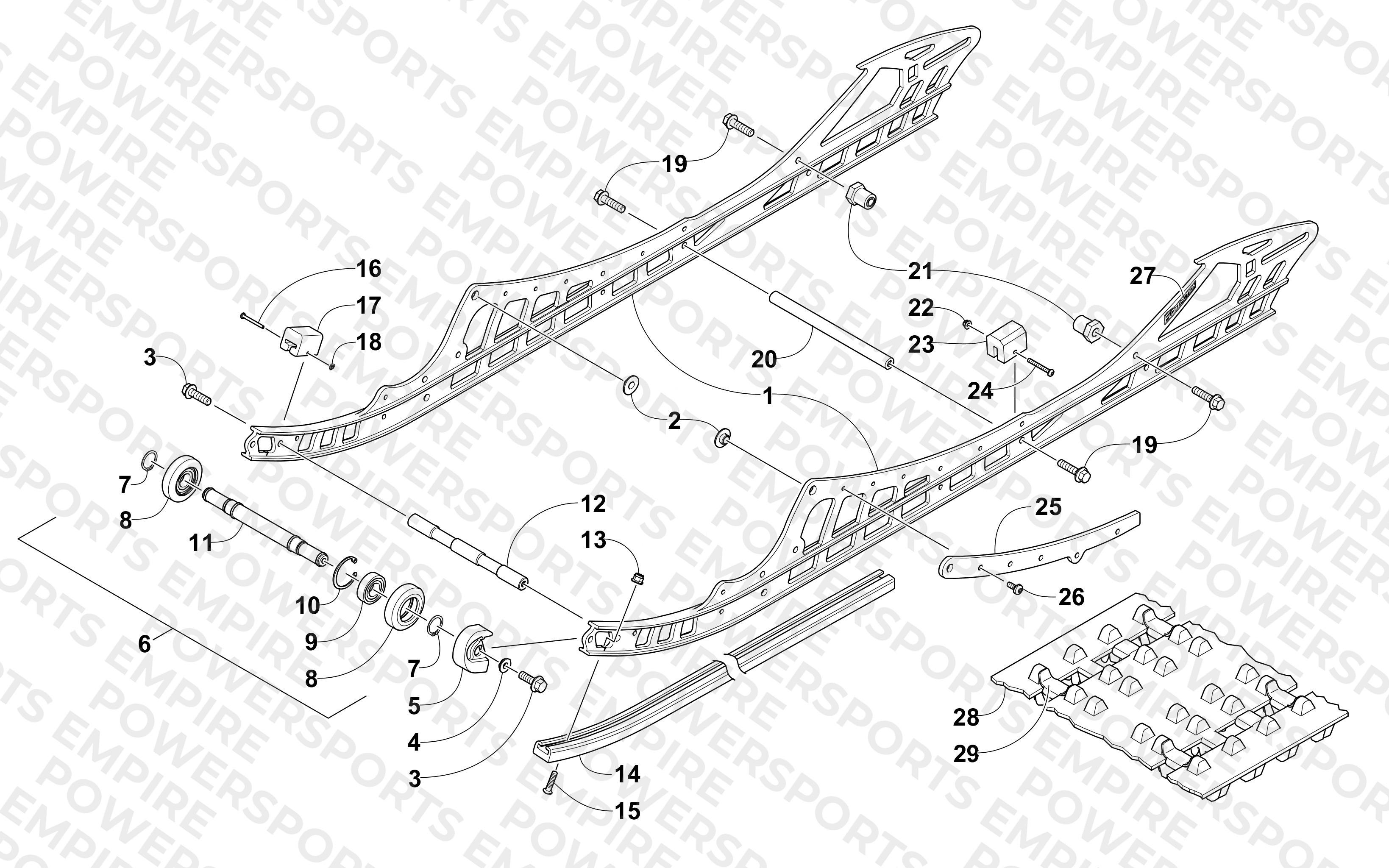 SLIDE RAIL AND TRACK ASSEMBLY
