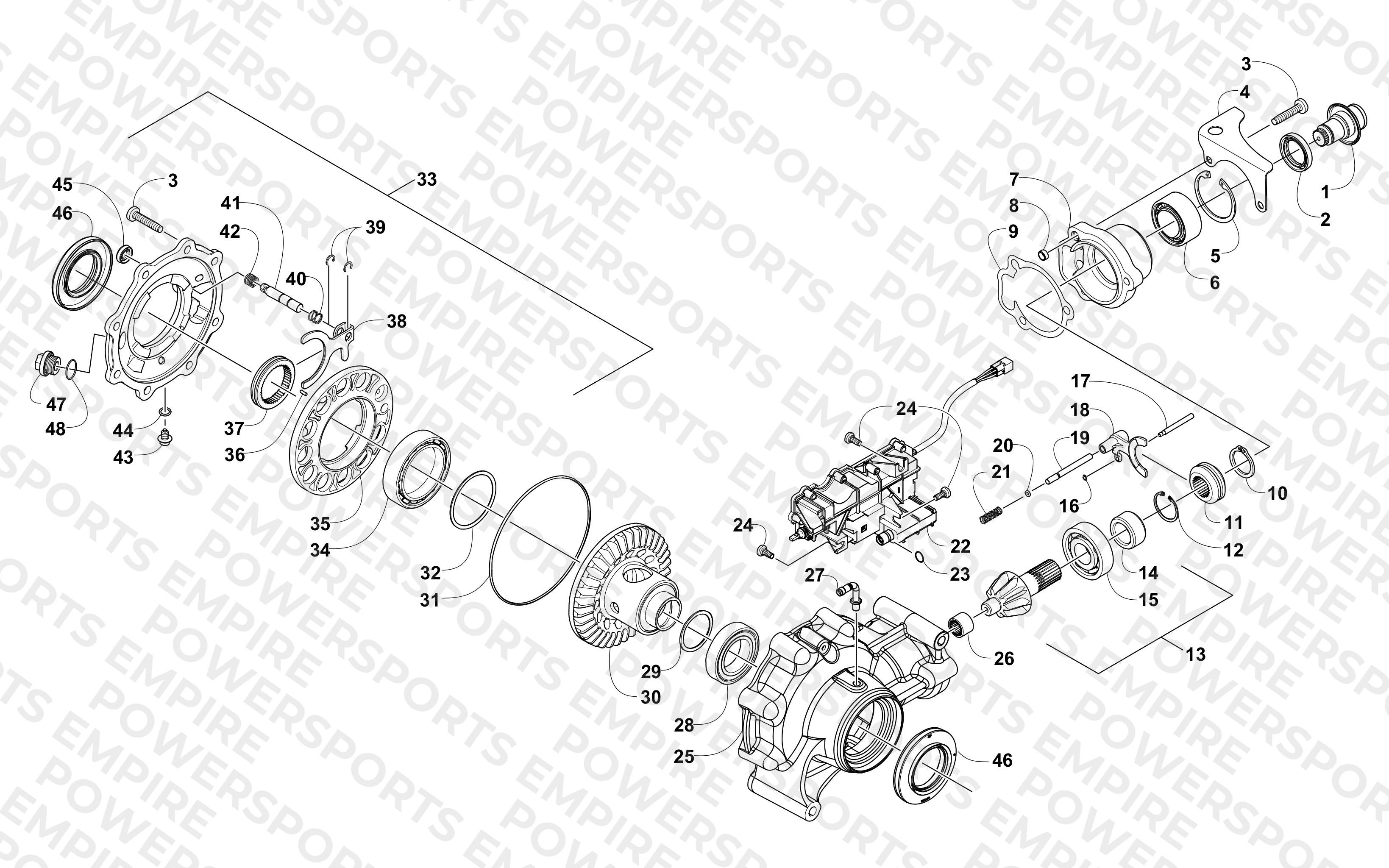 FRONT DRIVE GEARCASE ASSEMBLY