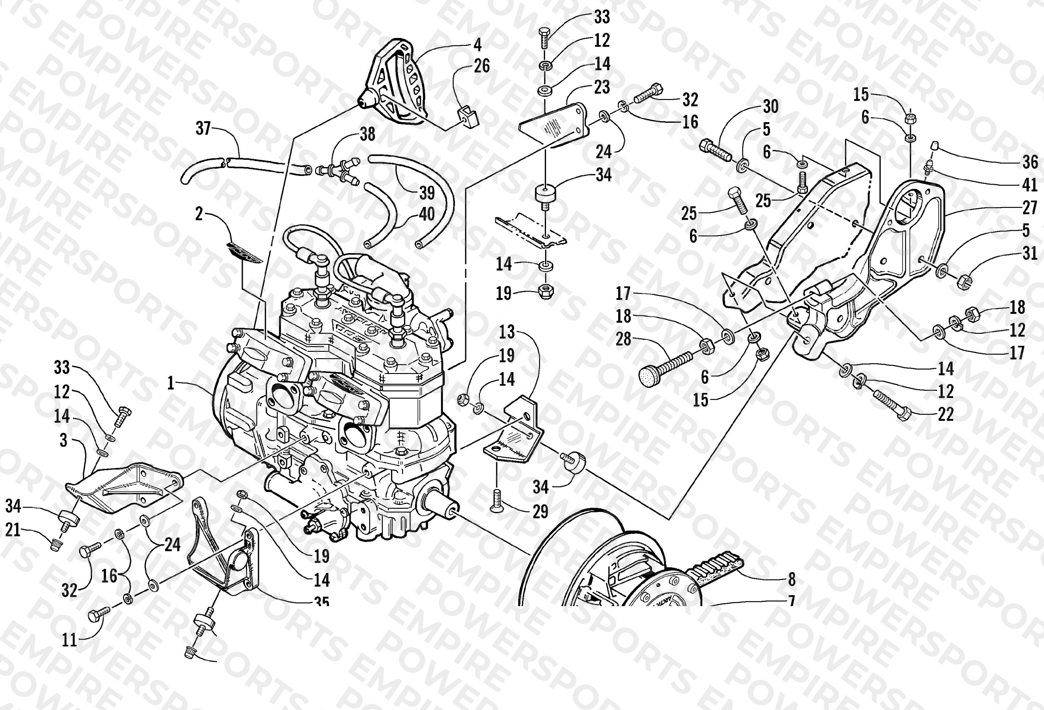 ENGINE AND RELATED PARTS