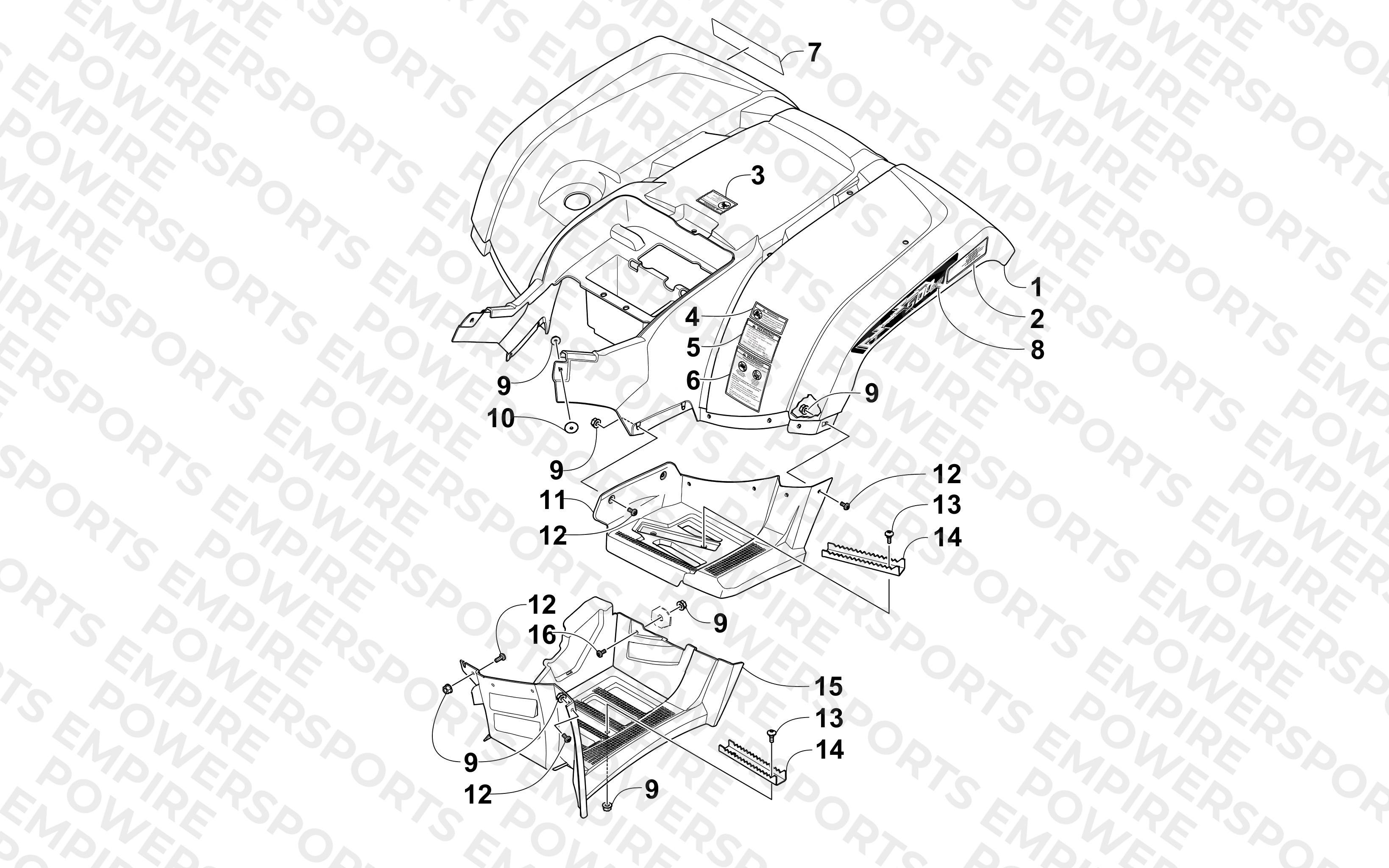 REAR BODY PANEL AND FOOTWELL ASSEMBLIES
