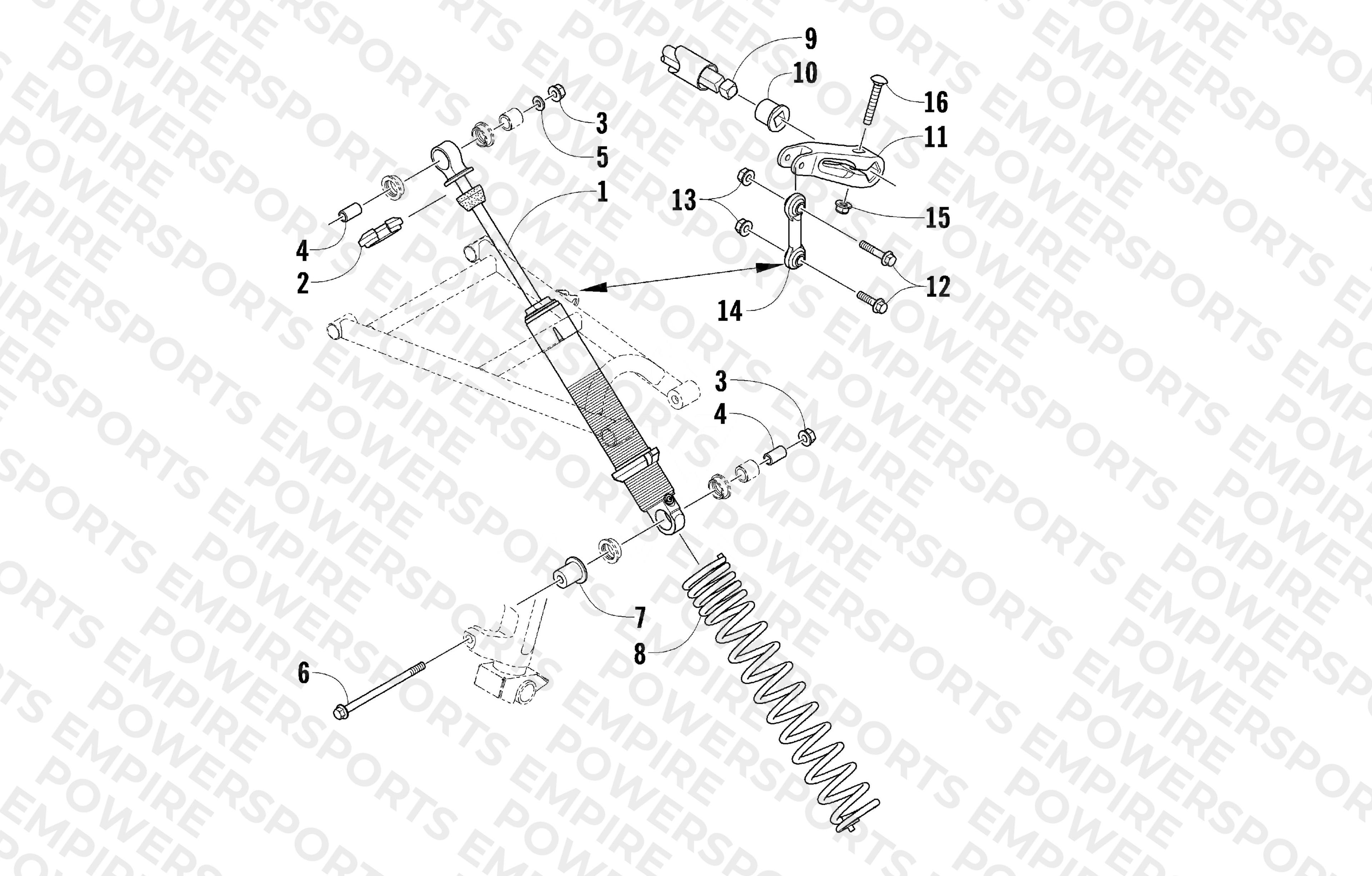 SHOCK ABSORBER AND SWAY BAR ASSEMBLY