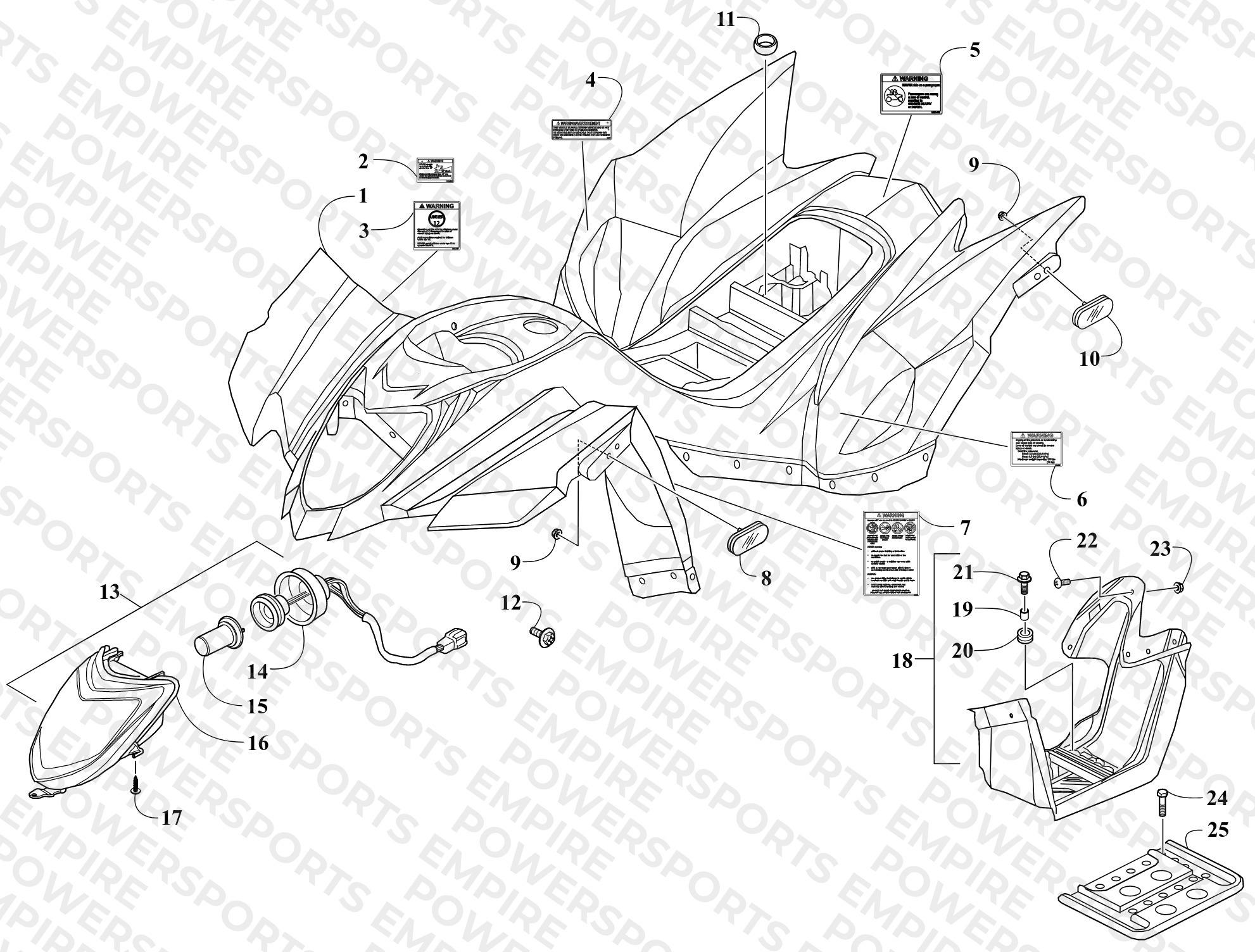 BODY PANEL AND HEADLIGHT ASSEMBLY