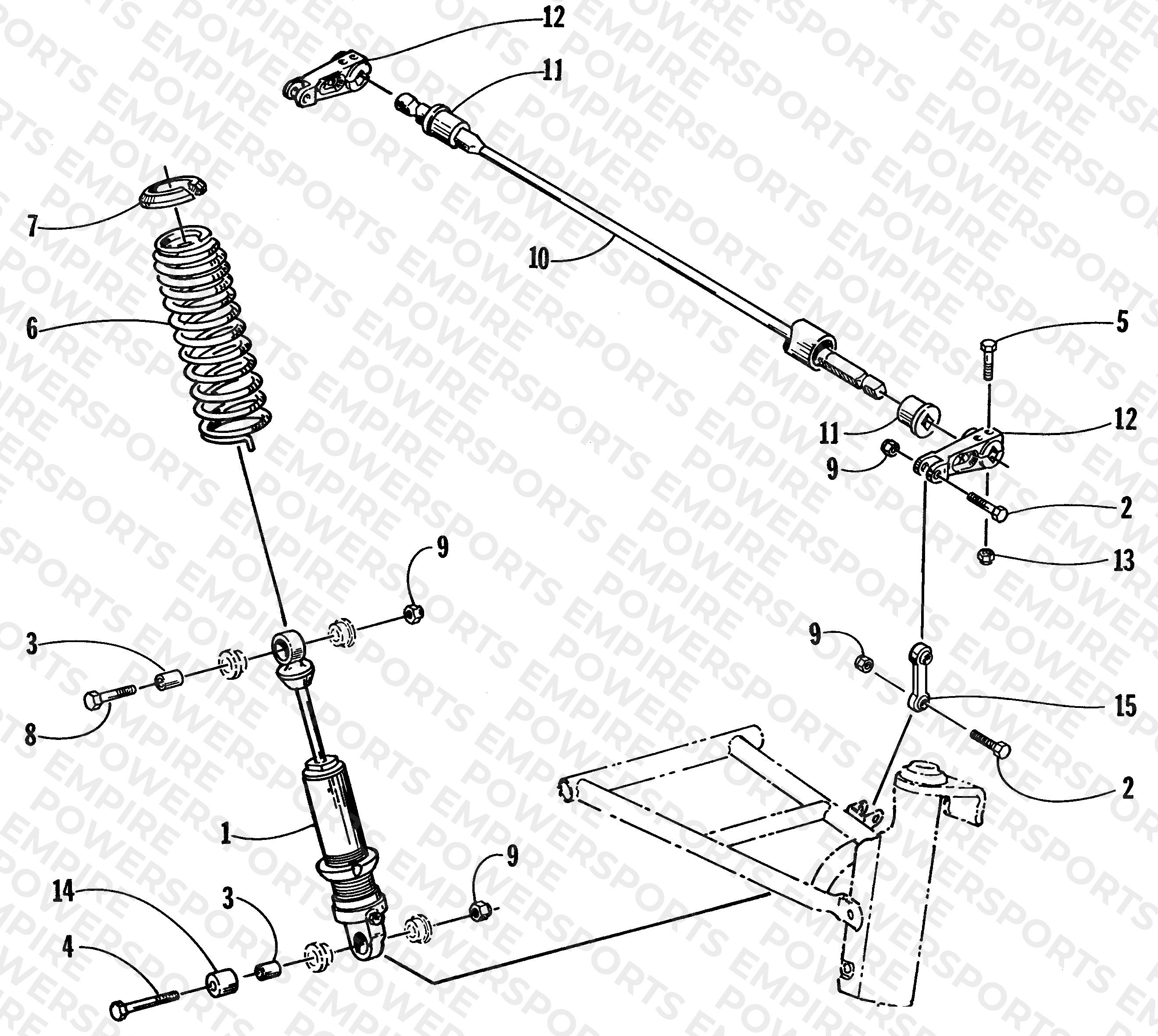 SHOCK ABSORBER AND SWAY BAR ASSEMBLY