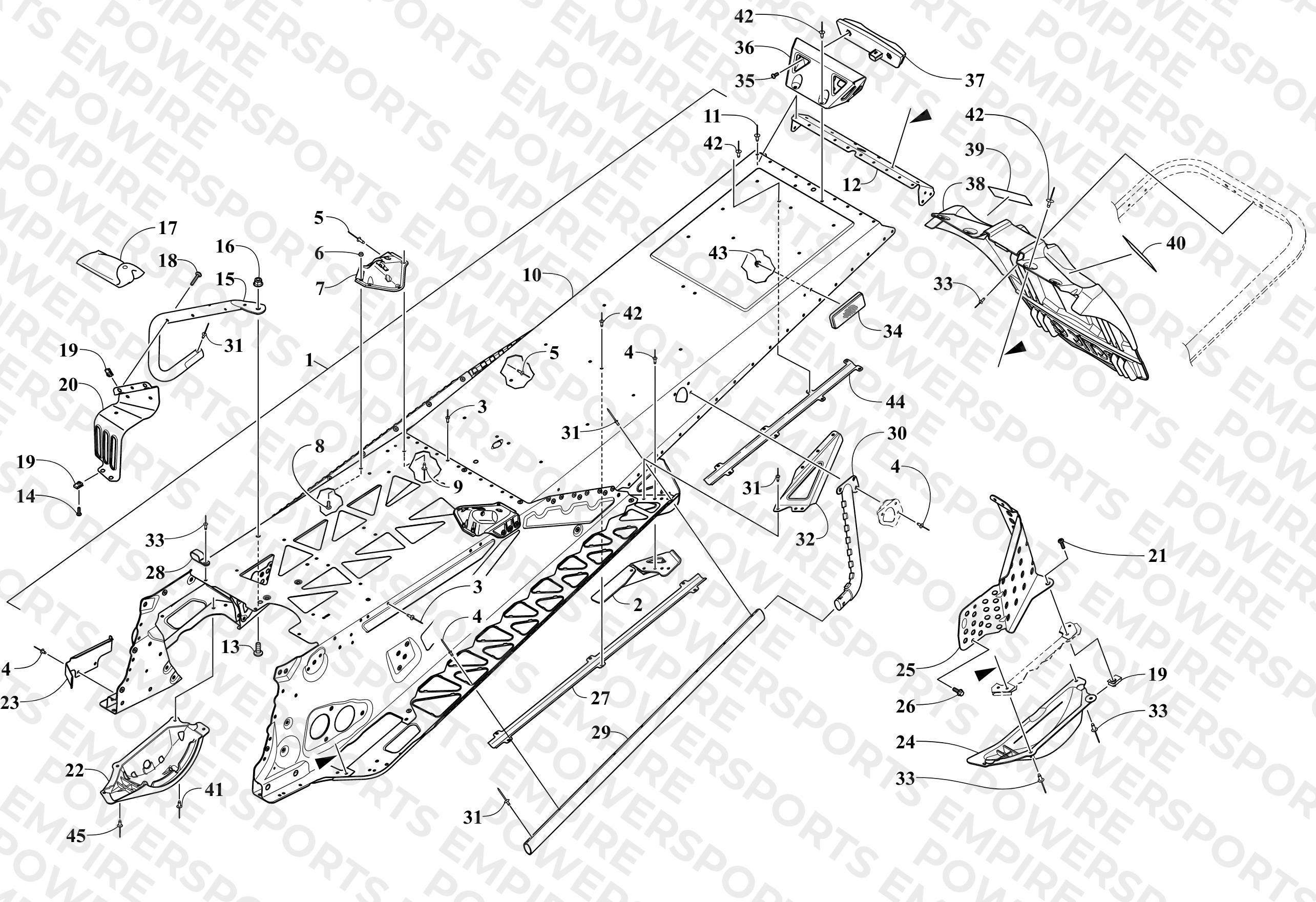 TUNNEL AND SNOWFLAP ASSEMBLY