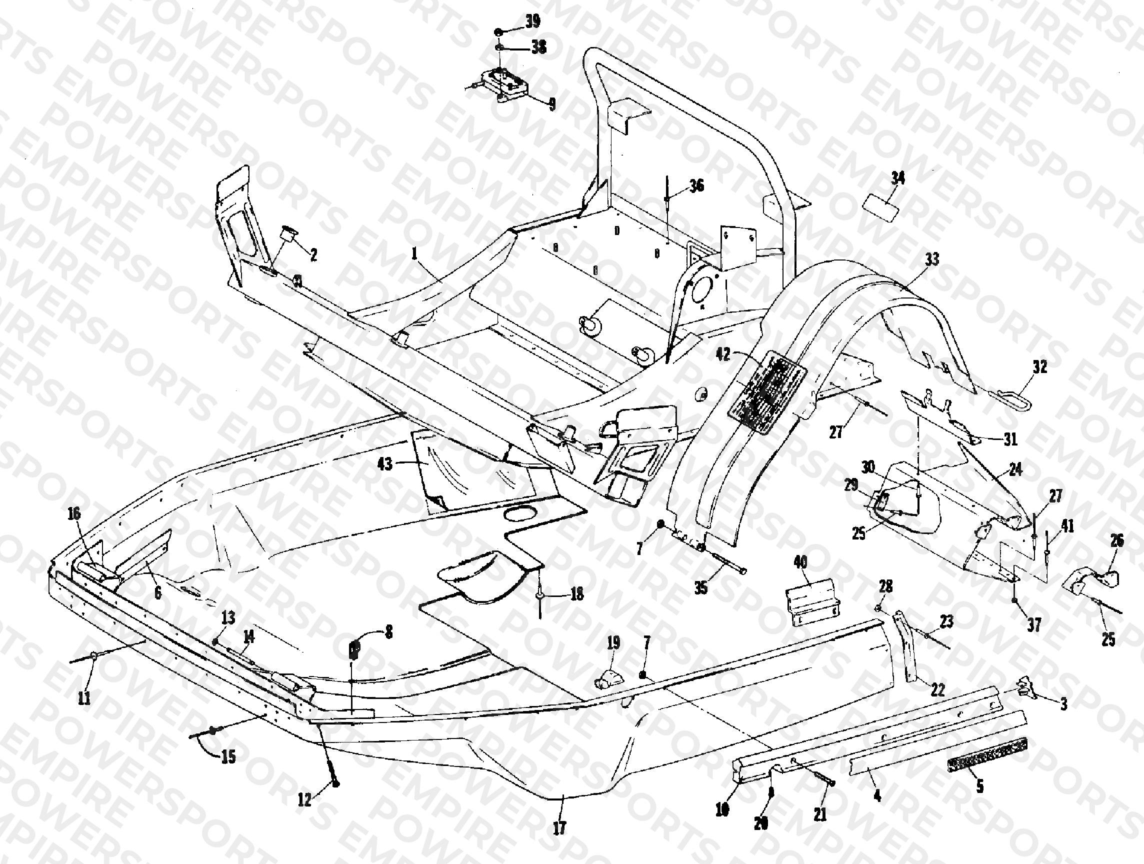 BELLY PAN AND FRONT FRAME