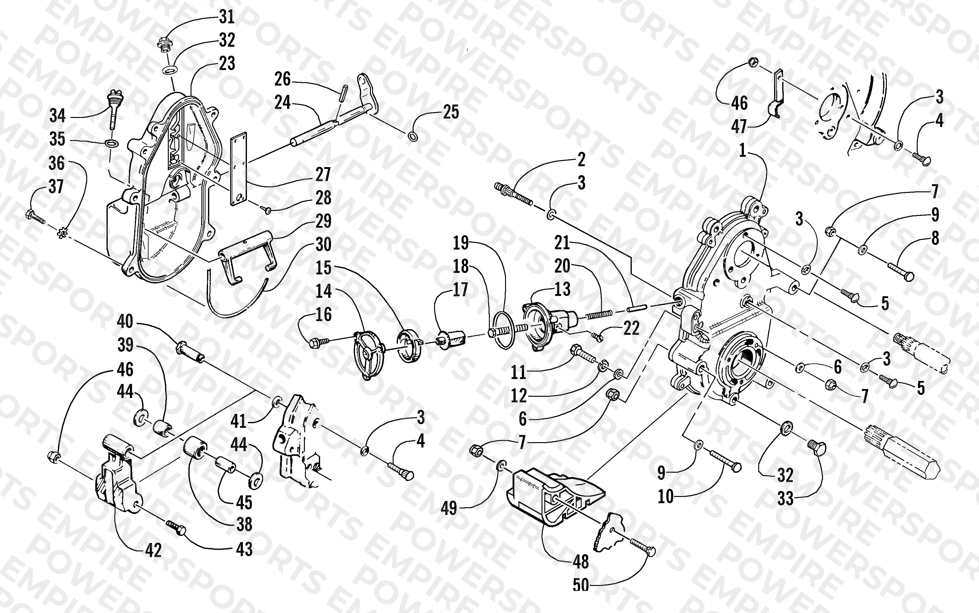 DROPCASE AND CHAIN TENSION ASSEMBLY