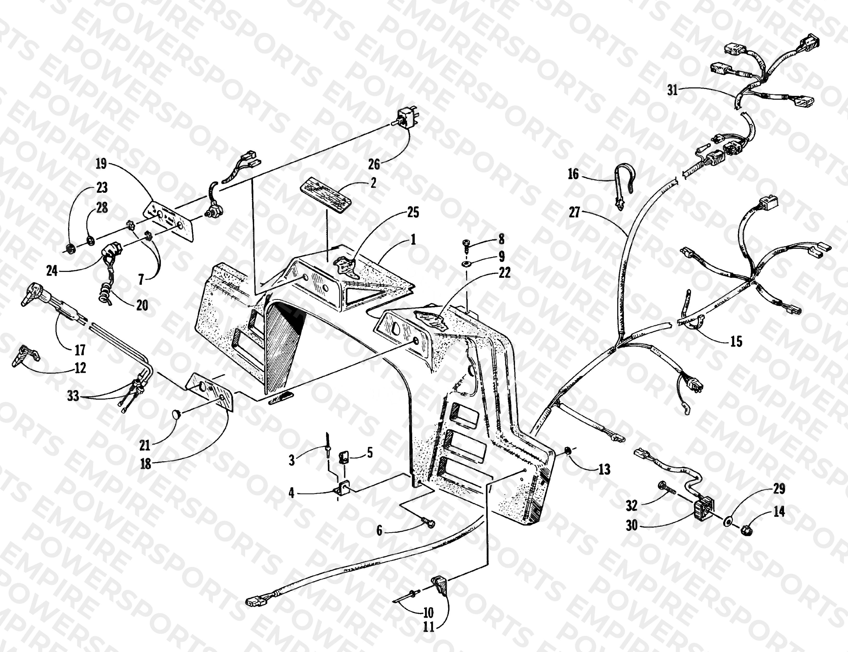 CONSOLE, SWITCHES, AND WIRING ASSEMBLIES