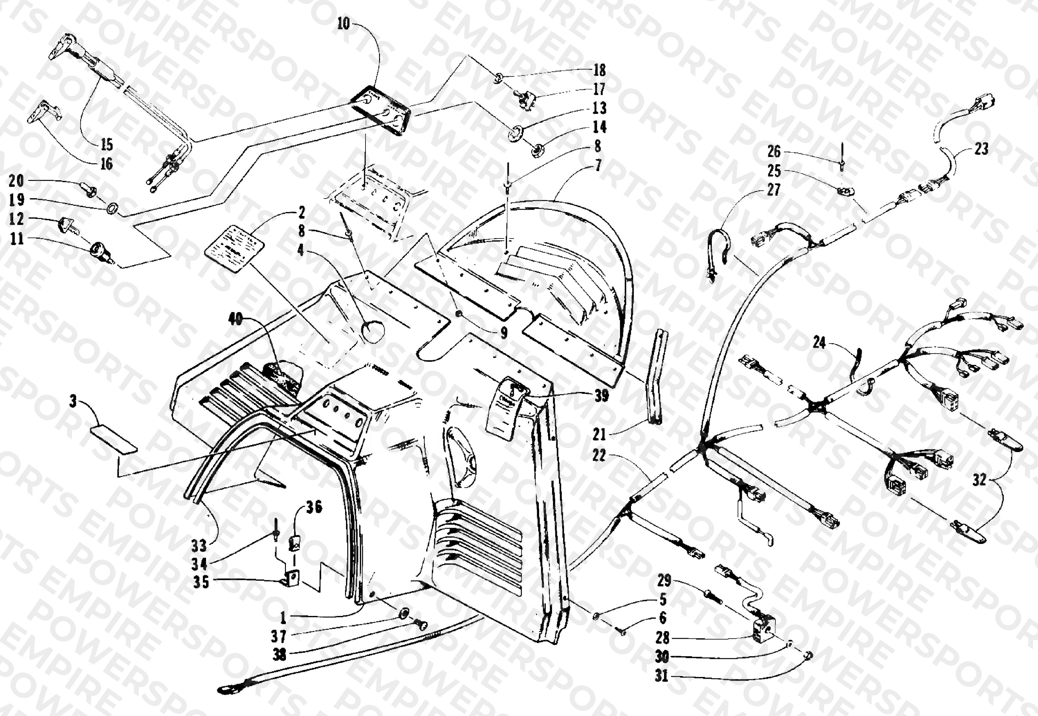 CONSOLE, SWITCHES, AND WIRING ASSEMBLIES