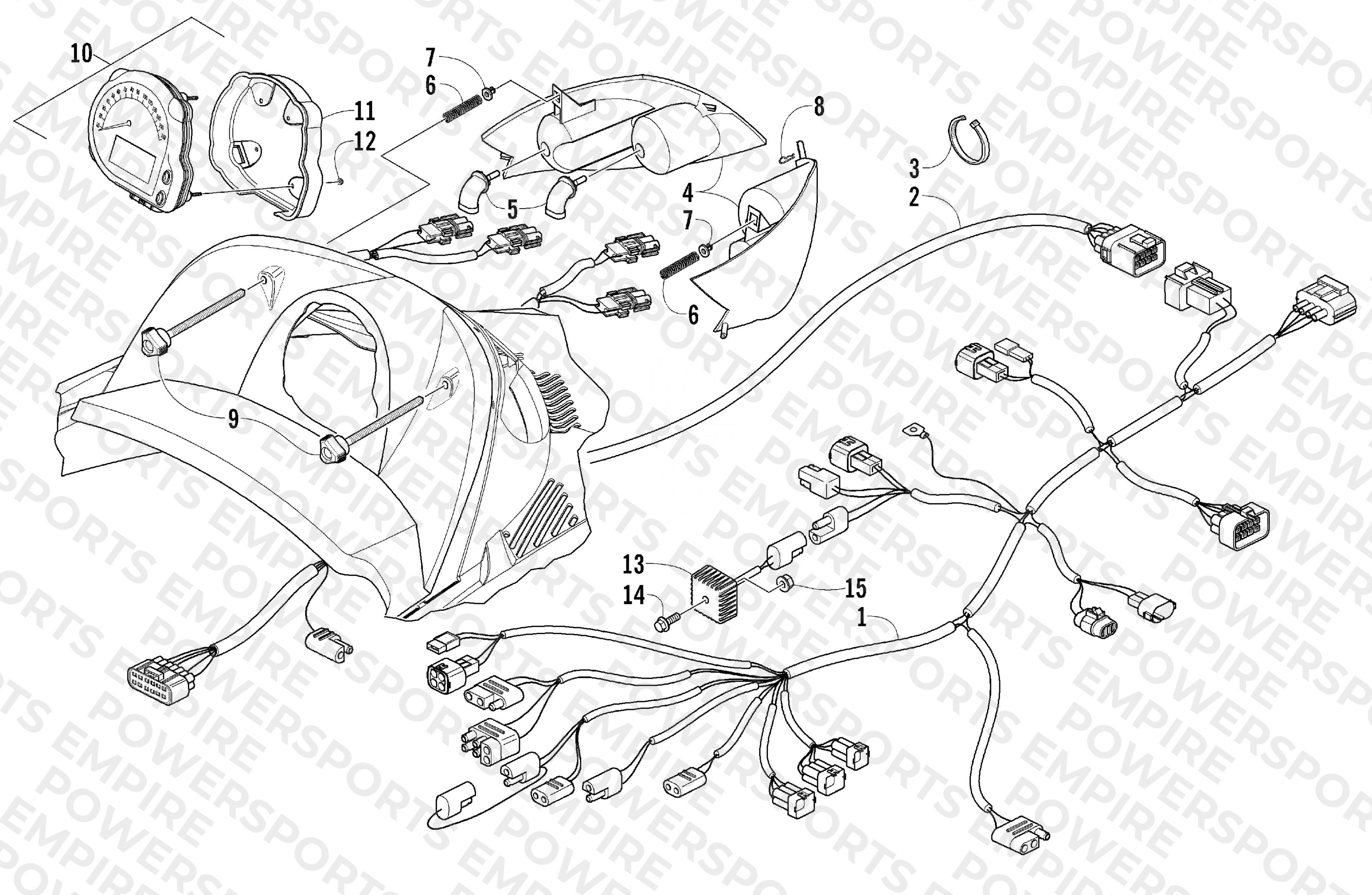 HEADLIGHT, INSTRUMENTS, AND WIRING ASSEMBLIES